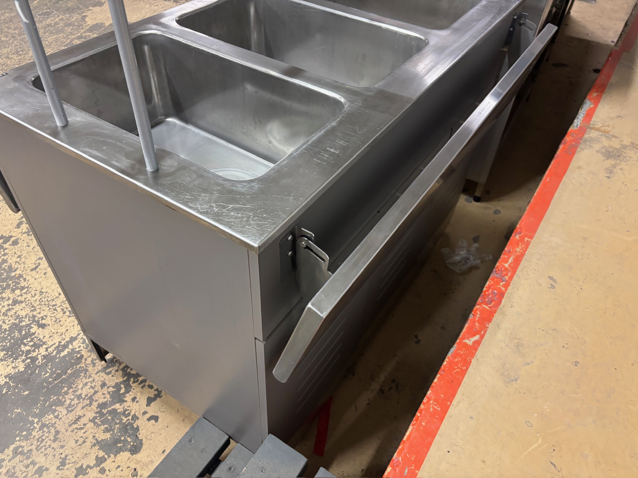 SELT / SOLD Metos gastroborð með hnerrivörn B120xD65/115xH90/128 sm. 5