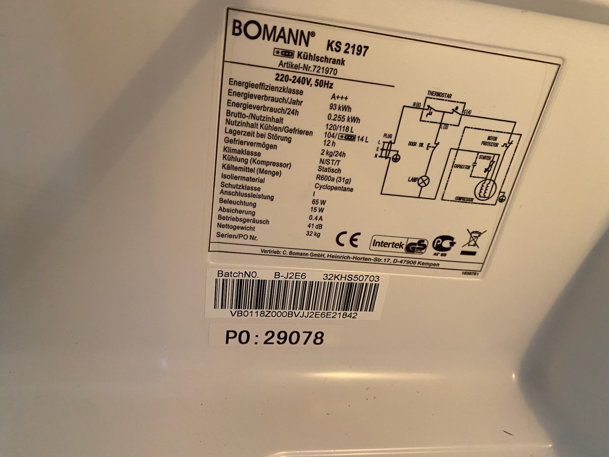 SELT / SOLD Bomann kæliskápur - Alþingi 6