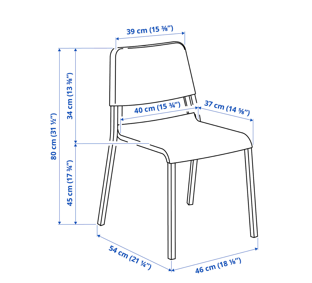 SELT / SOLD IKEA eldhússtóll, staflanlegur 7