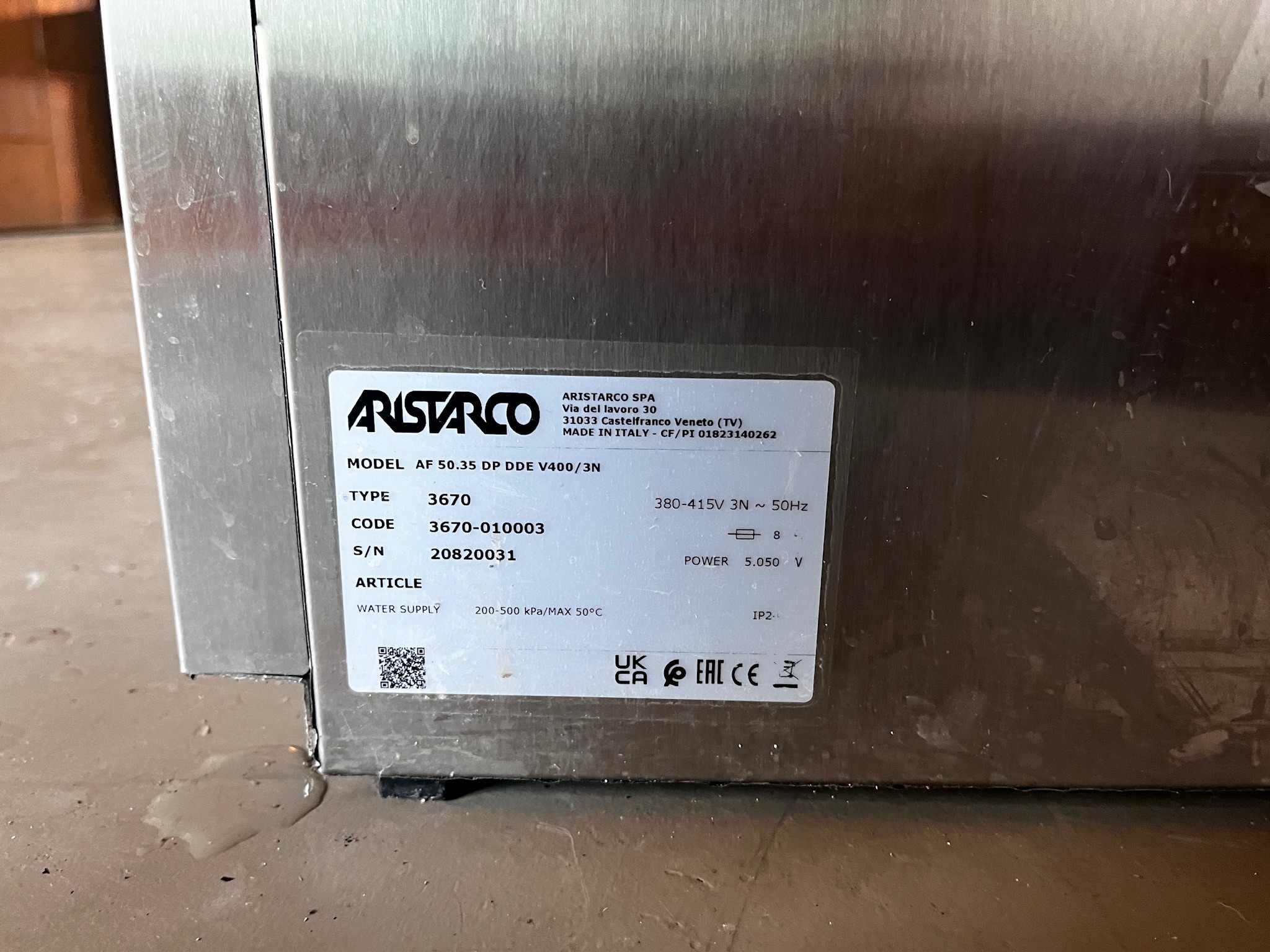 SELT / SOLD Aristarco undirborðsvél, H82 x B57 x D63 sm. 9