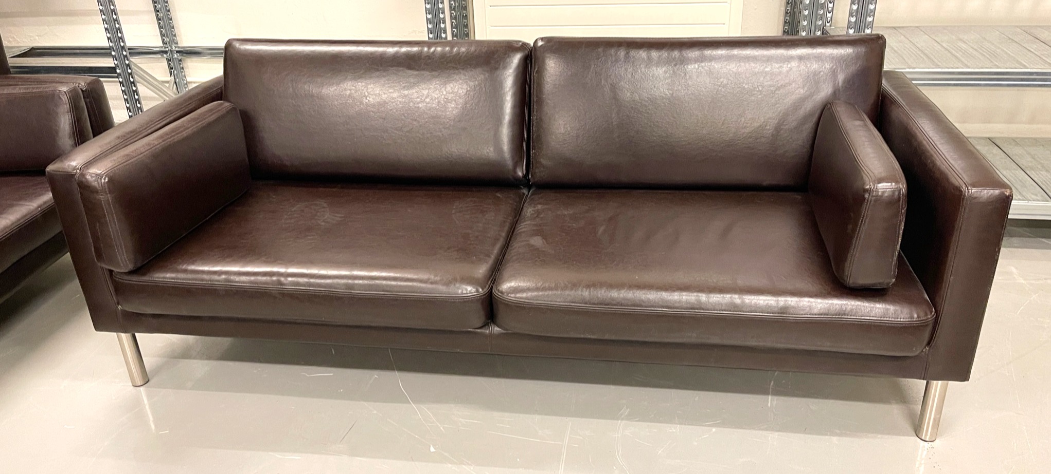 SELT / SOLD IKEA leðursófi - brúnn 4