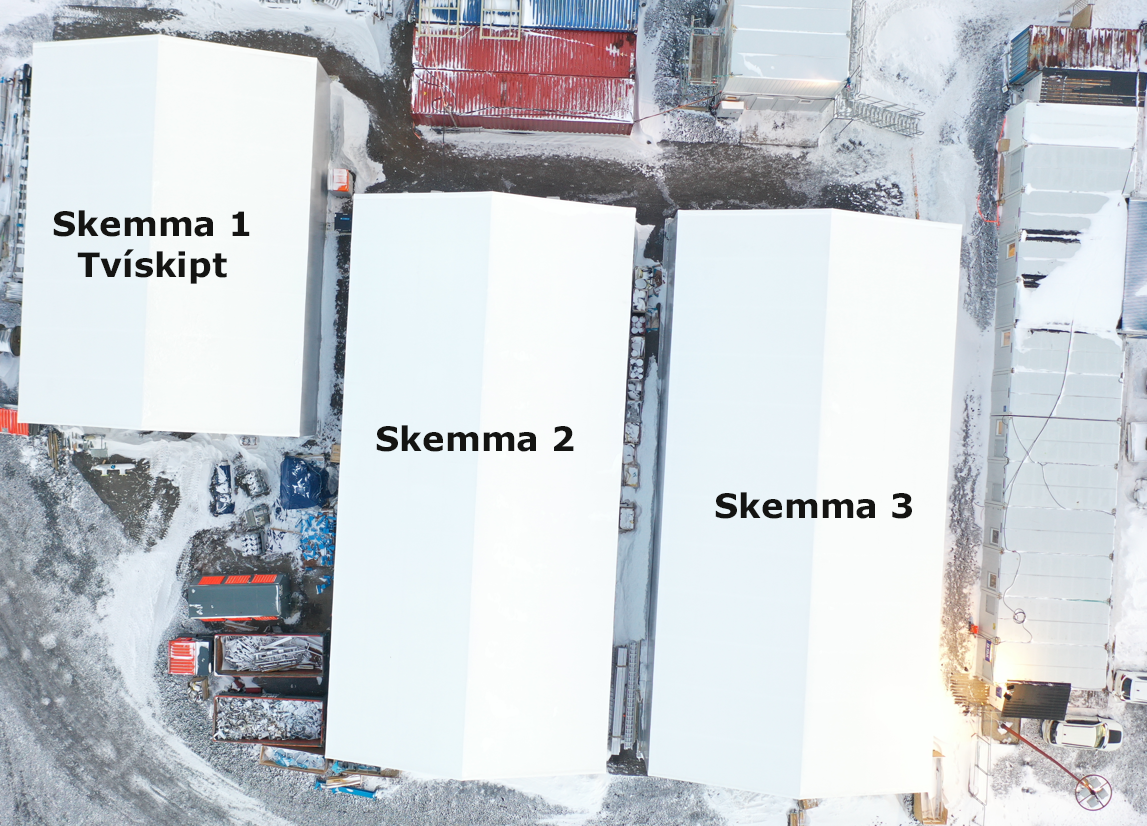 SELT / SOLD Dúkskemma 3 - 450 fm- stálgrindarhús - skemma - tækjahús. 3