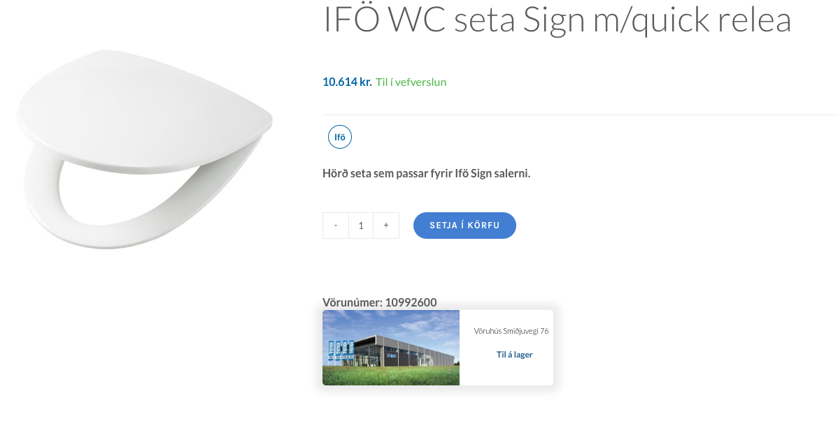 Ifö salerni / WC frá Tengi 7