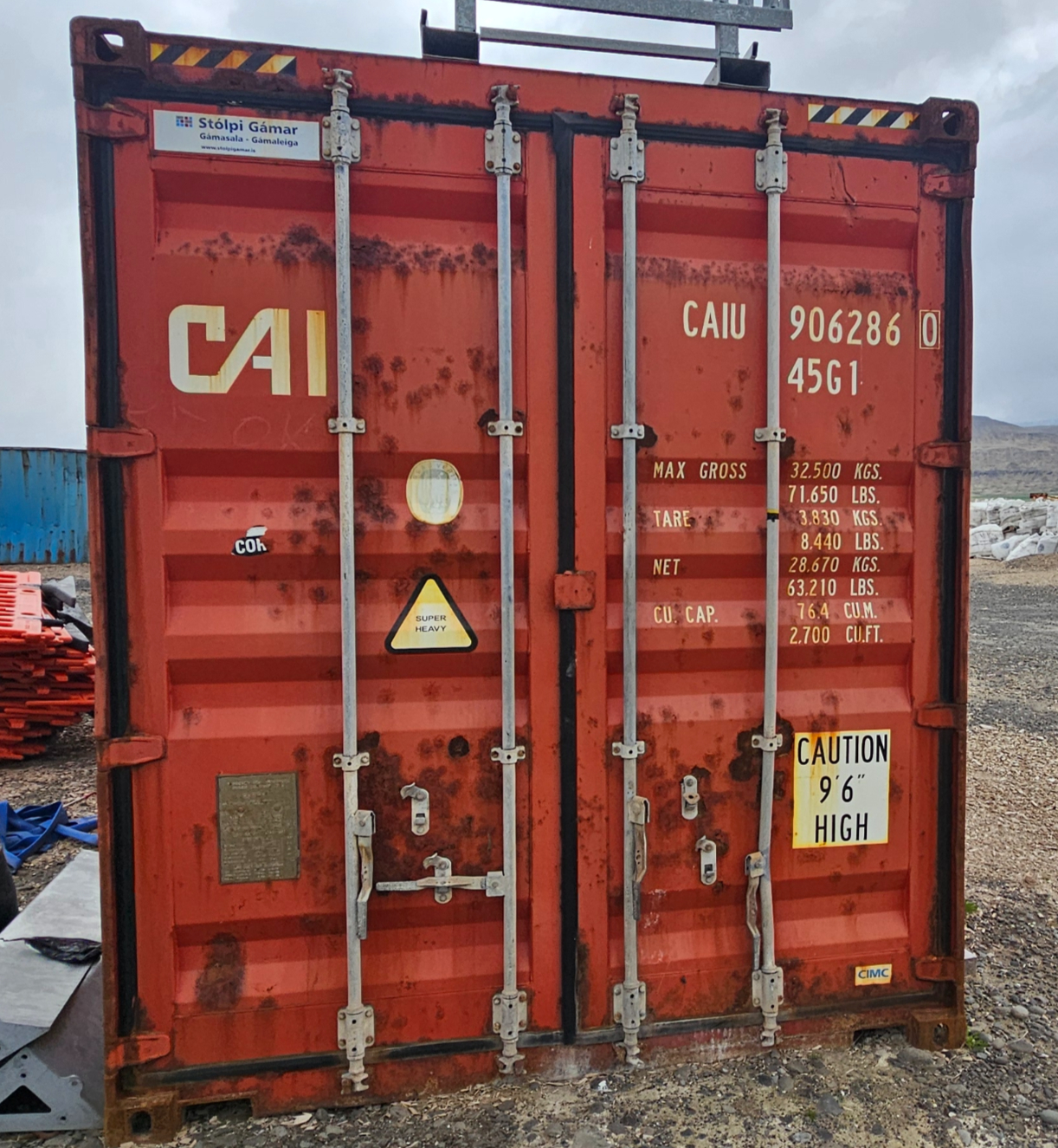 SELT / SOLD Gámur Akranes 1 - 40 fet. Nr. 906286 - með hliðarhurð 2