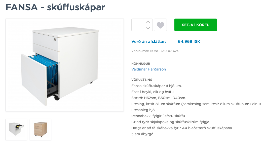 SELT / SOLD Fansa skrifstofukálfur frá Pennanum (16 stk.) 5