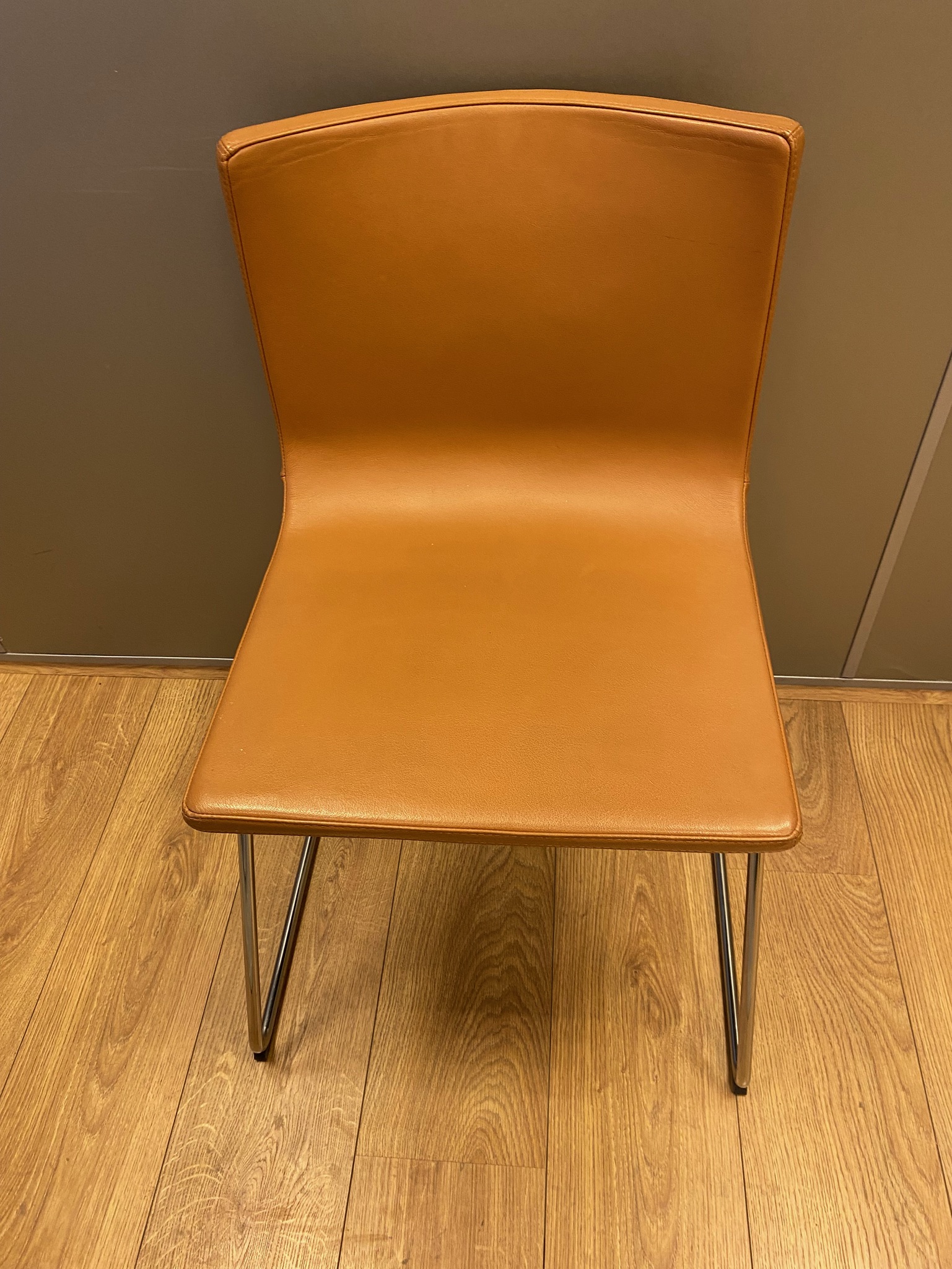 SELT / SOLD Fundarstóll frá IKEA - Ljósbrúnn, leður 2