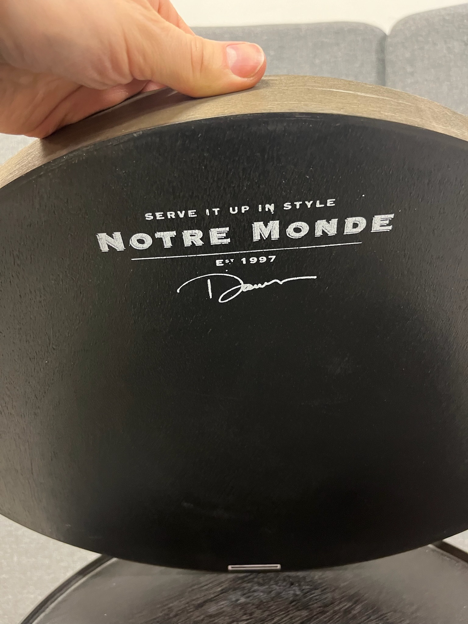 SELT / SOLD Notre Monde hringborð frá Tekk H69 x Ø48 sm. 4