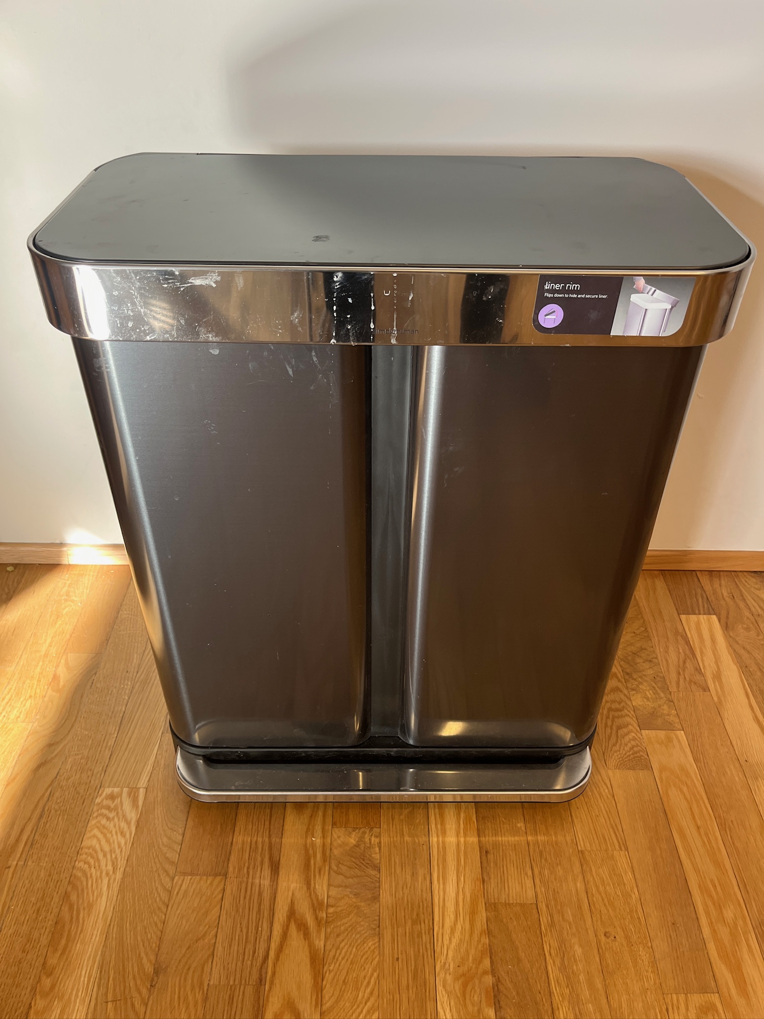 SELT / SOLD Simplehuman endurvinnslutunna frá Eirberg, tvöföld 2