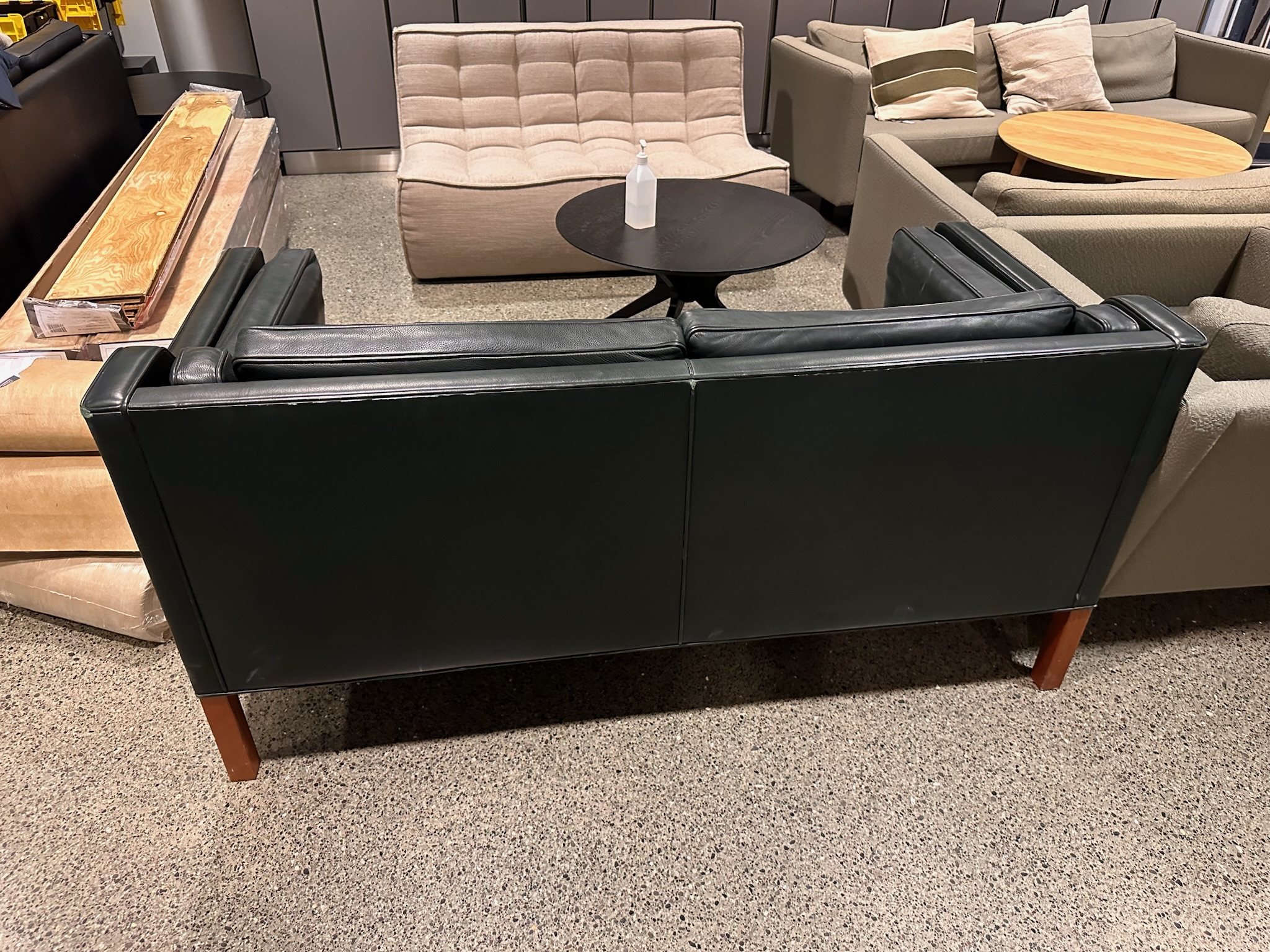 SELT / SOLD Børge Mogensen - handsmíðaður leðursófi - 2gja manna 4