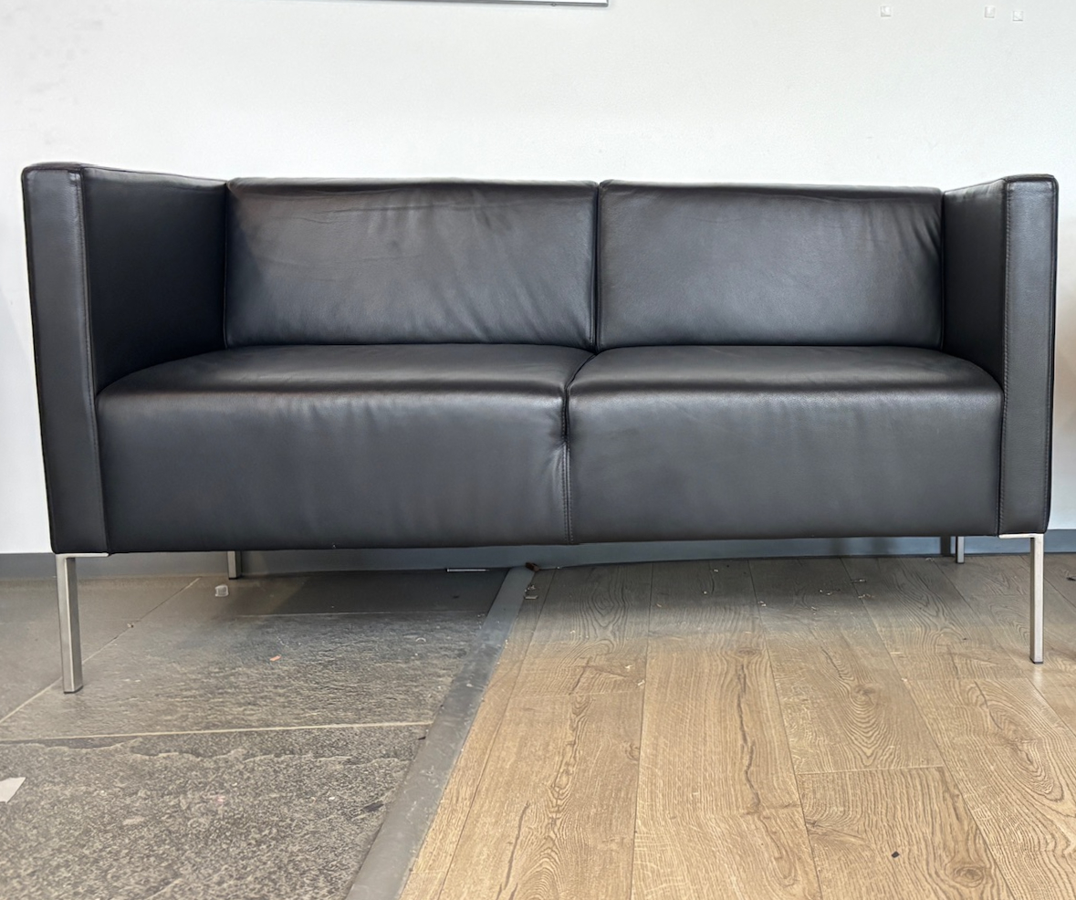 SELT / SOLD ProLogus leðursófi, 2,5ja sæta, B145xD72sm. 3