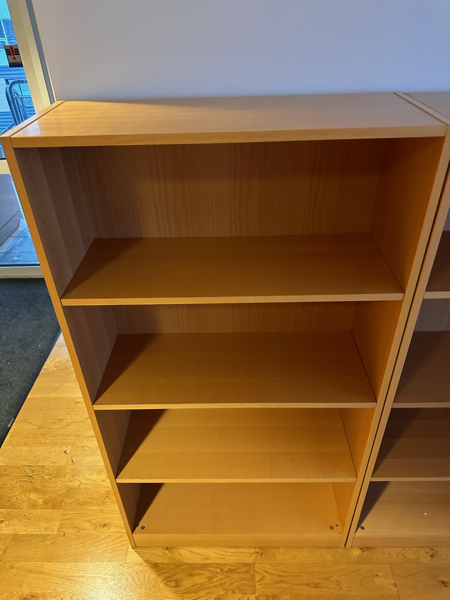 SELT/SOLD Bókahillur frá Á. Guðmundsson, H150 x B80 x D31 sm. (19 stk.) 6