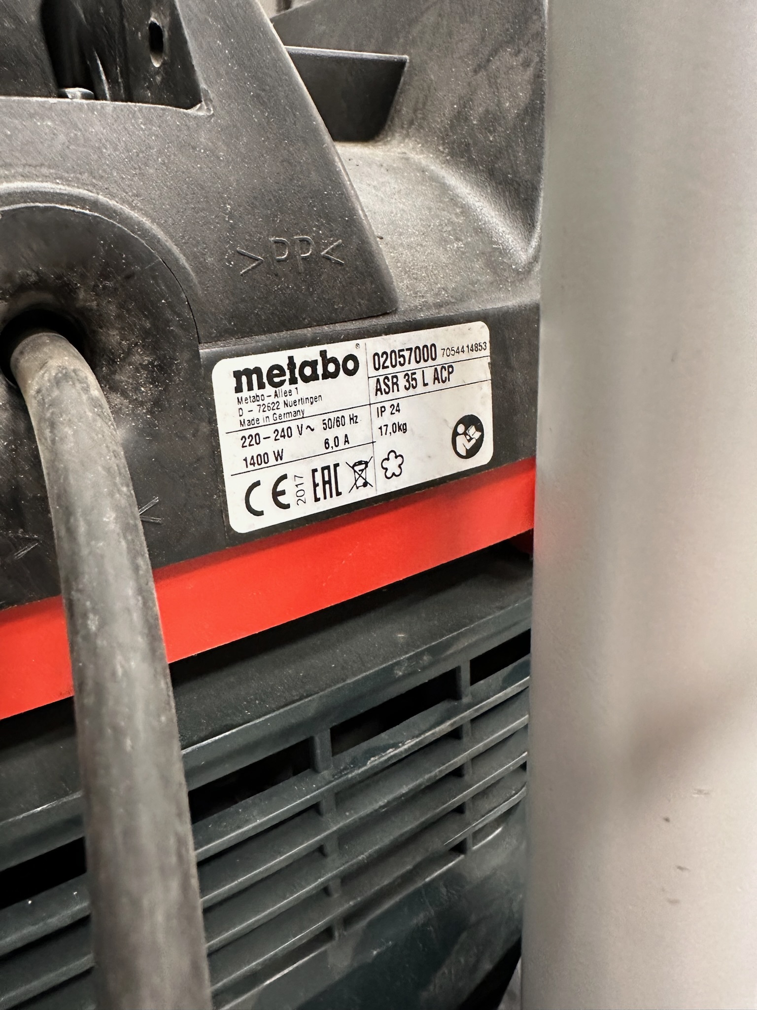 SELT / SOLD - Ryksuga Metabo ASR 35 ACP 6