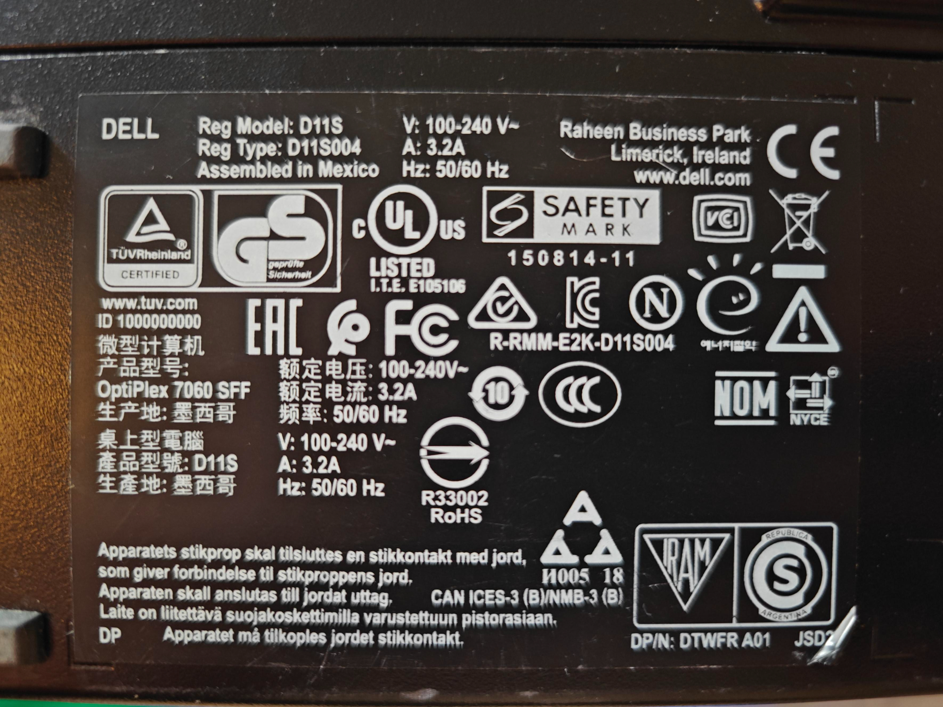 SELT/SOLDDell Optiplex 7060 borðtölva 4