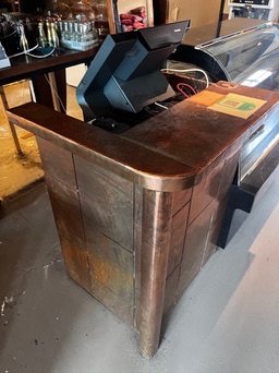 SELT / SOLD Afgreiðsluborð / bar, B85 / 190 x D75 x H110 sm. 4