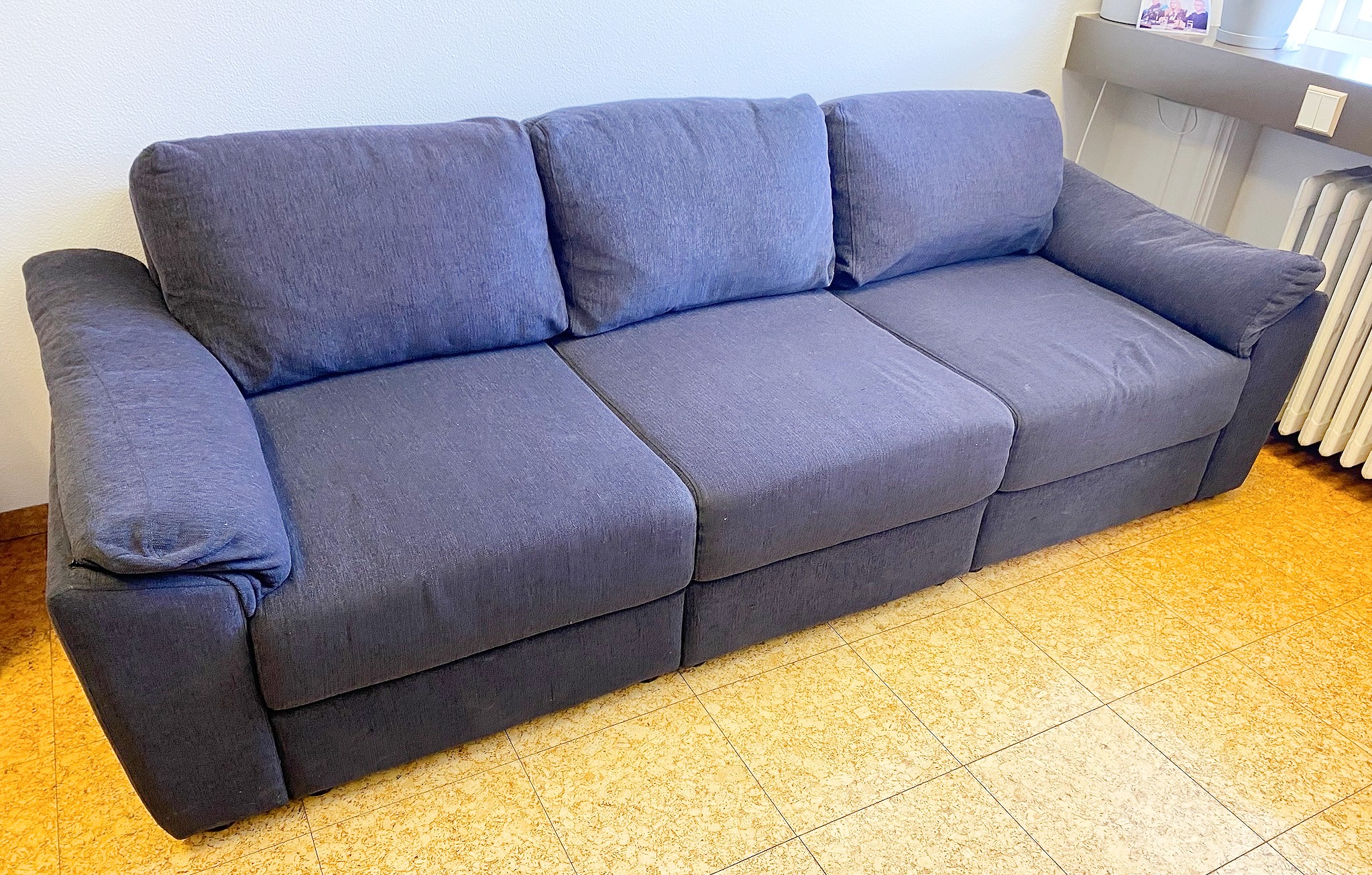 SELT / SOLD tausófi 3ja manna - fjólublár (220 x 90 sm.) - Alþingi