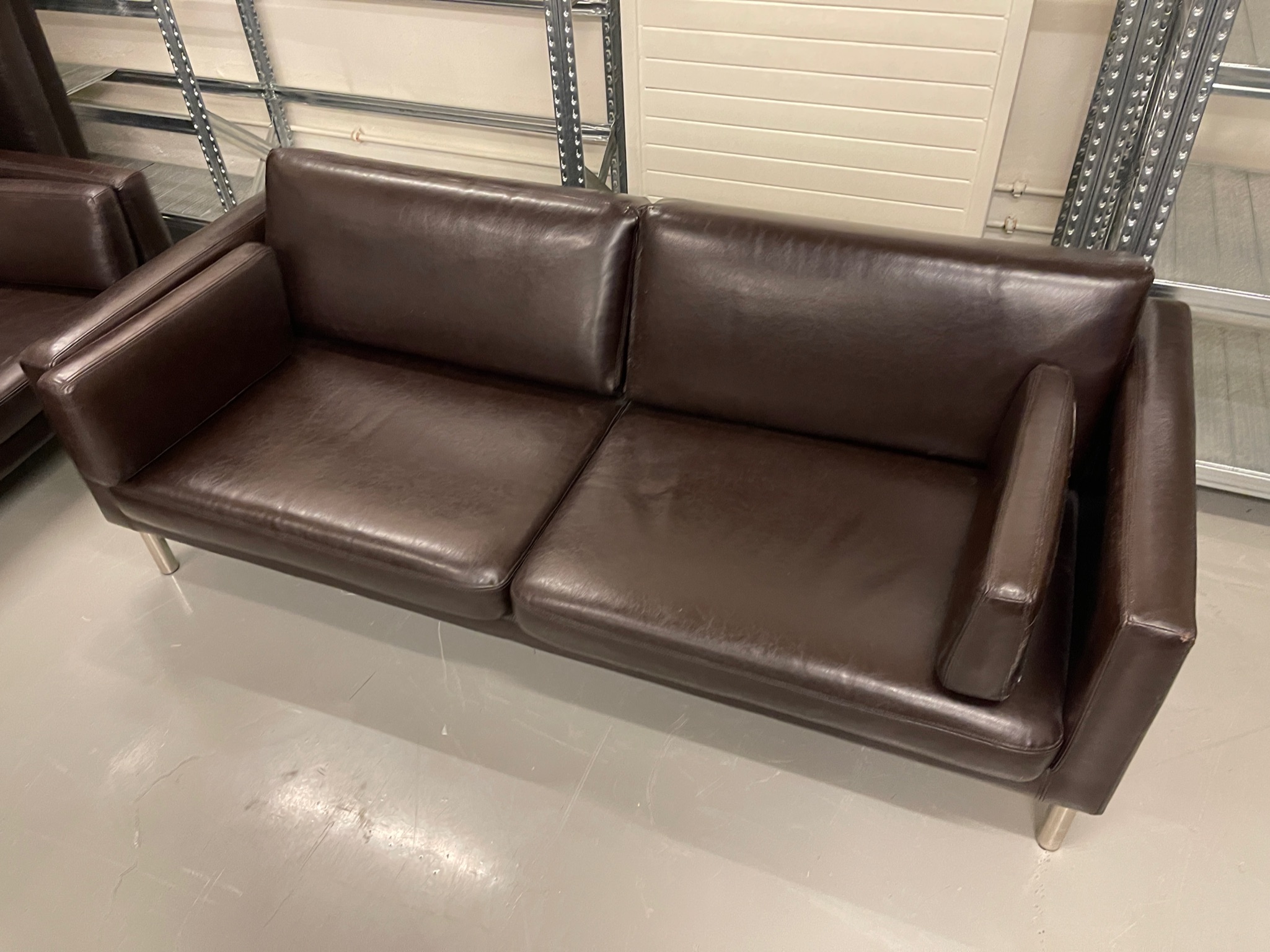 SELT / SOLD IKEA leðursófi - brúnn 7