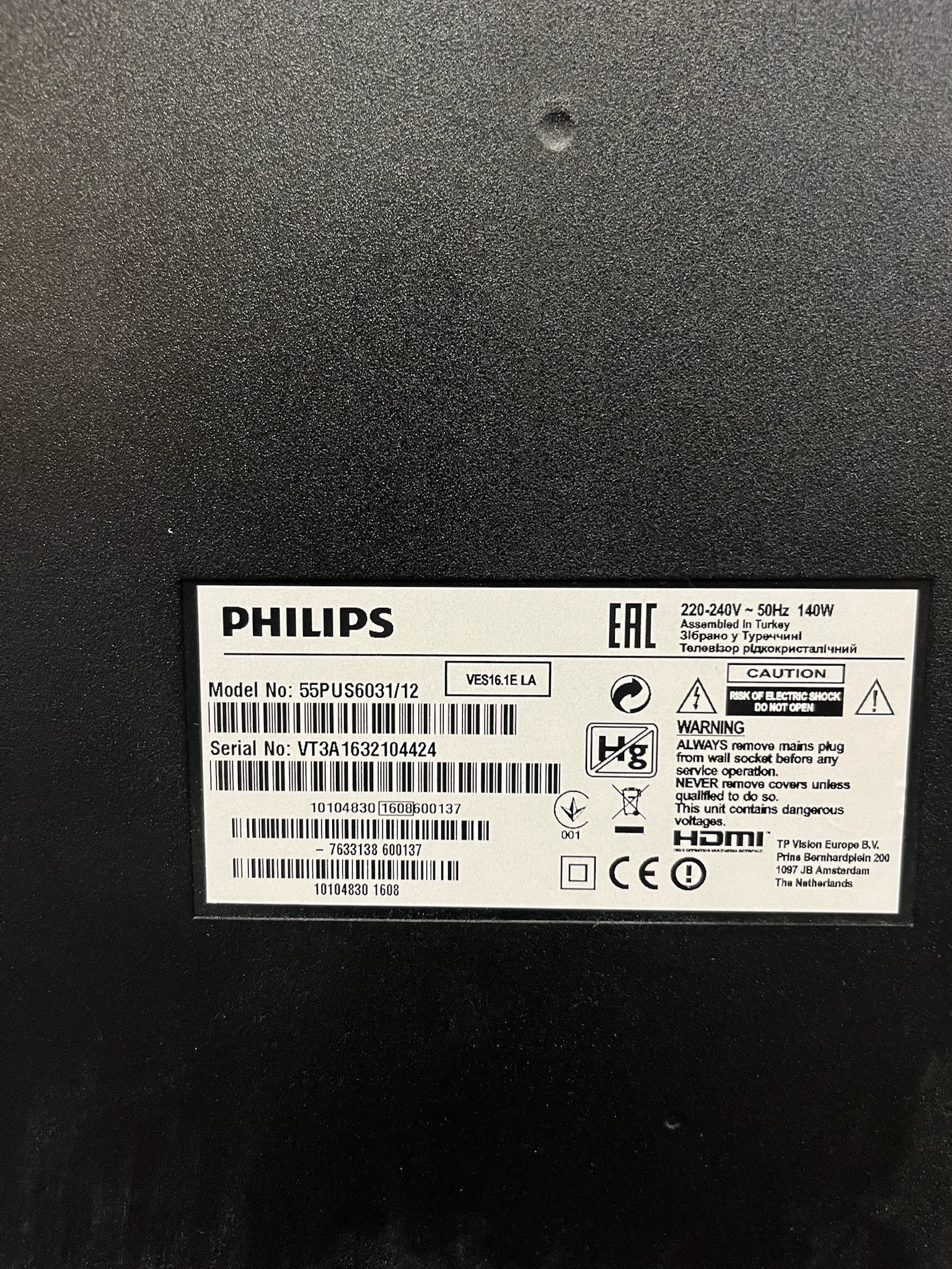SELT / SOLD Philips 55" 4K UHD Smart TV með veggfestingu 3