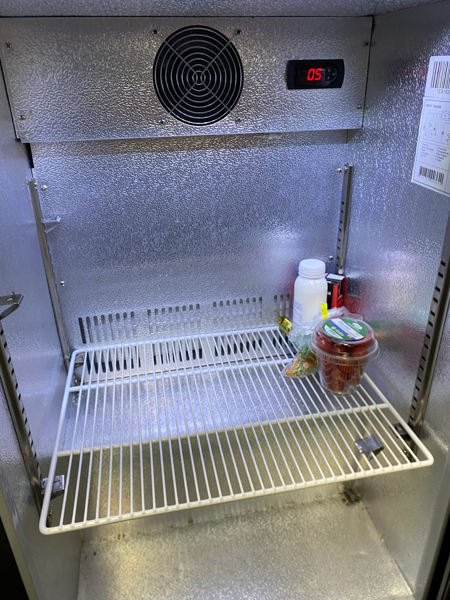 SELT / SOLD Scancool kæliskápur með gler hurð 5