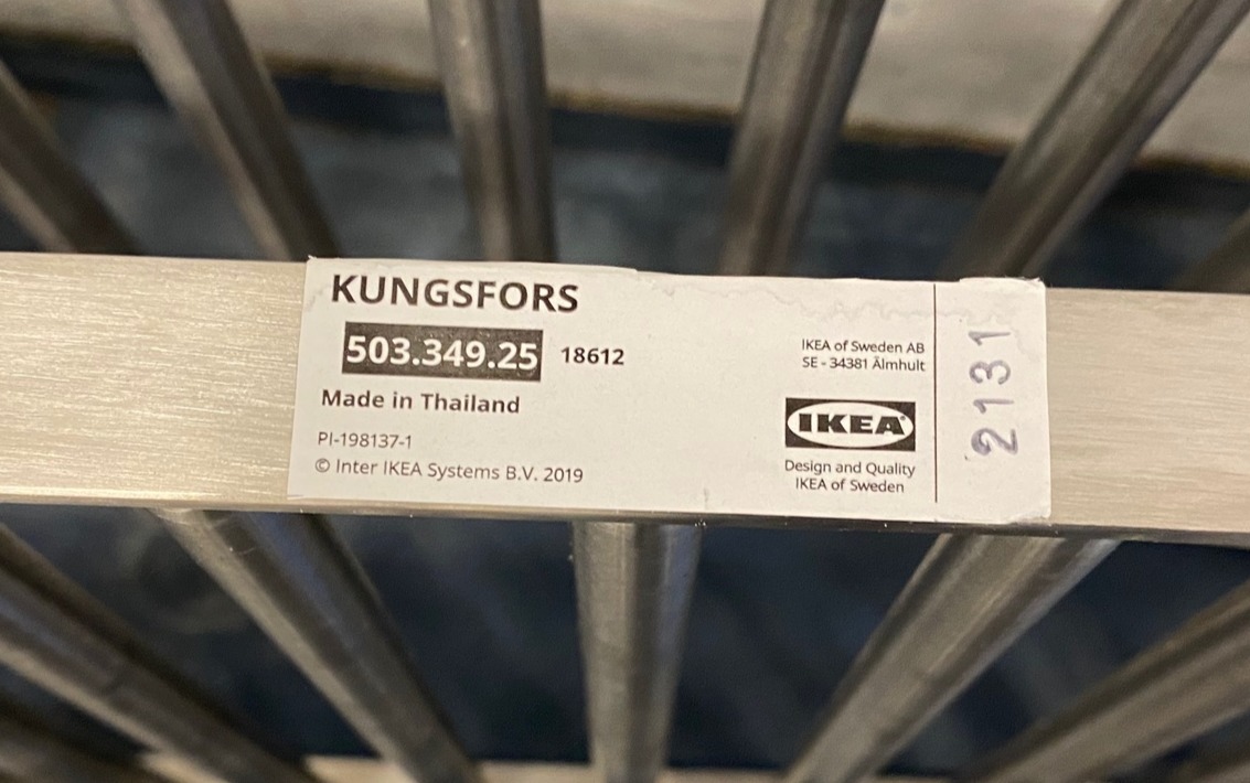 SELT / SOLD Vegggrind stál frá IKEA (4 stk.) 5