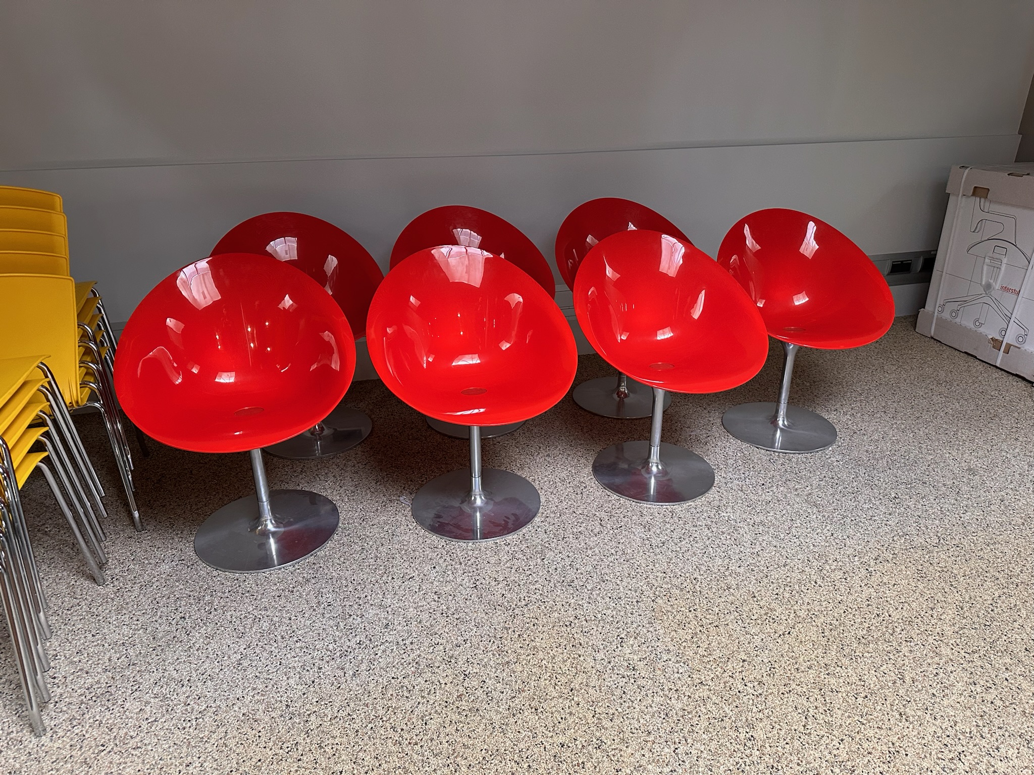SELT / SOLD Kartell snúningsstóll / hönnunarstóll (6 stk.) 12