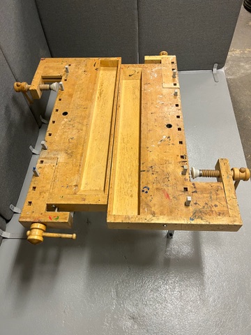 SELT / SOLD - Sjöbergs tvöfaldur hefilbekkur, L142 x B110 sm. 2