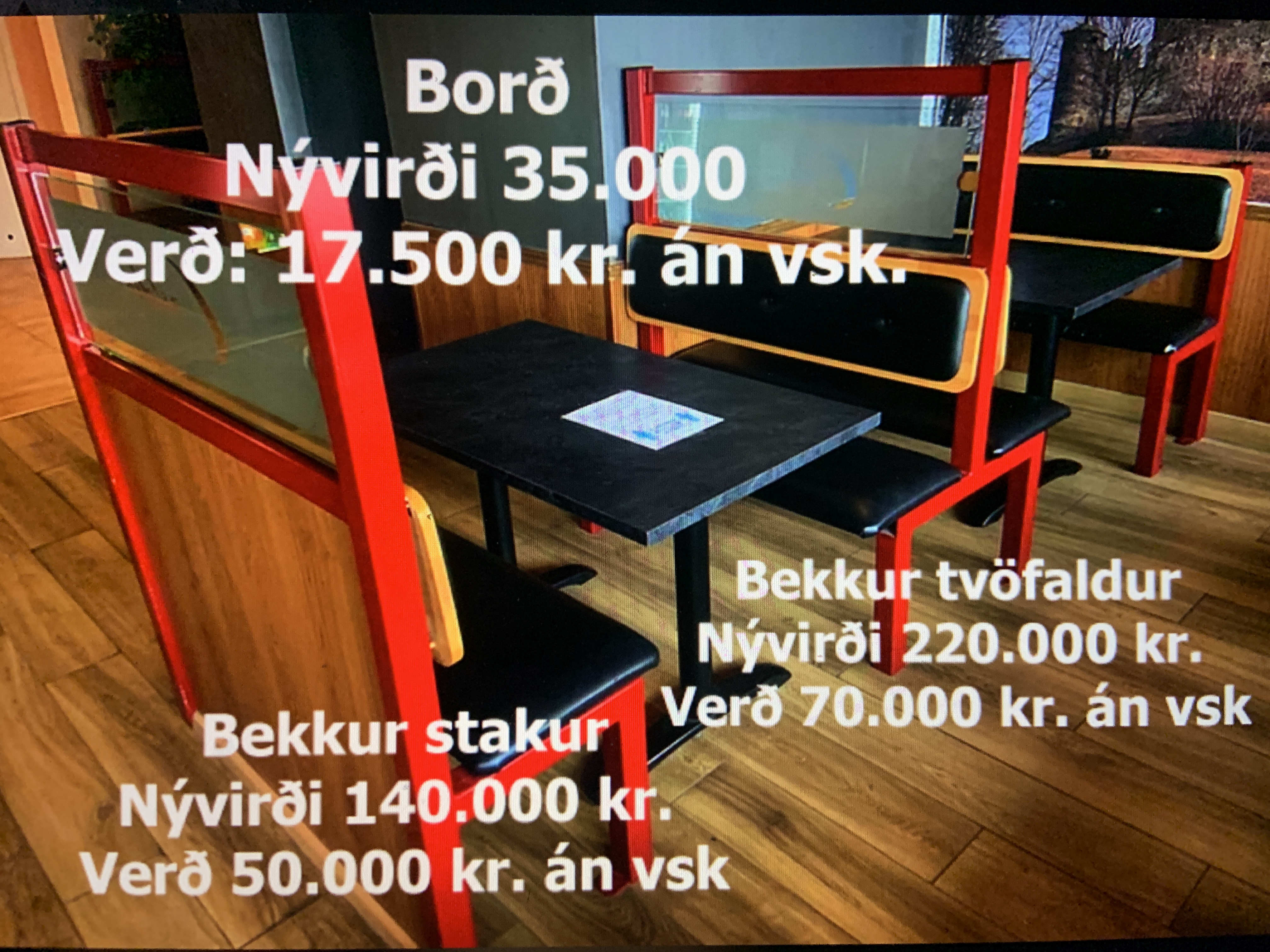 Selt/endurnýtt-Bekkir & borð fyrir veitingastað 2