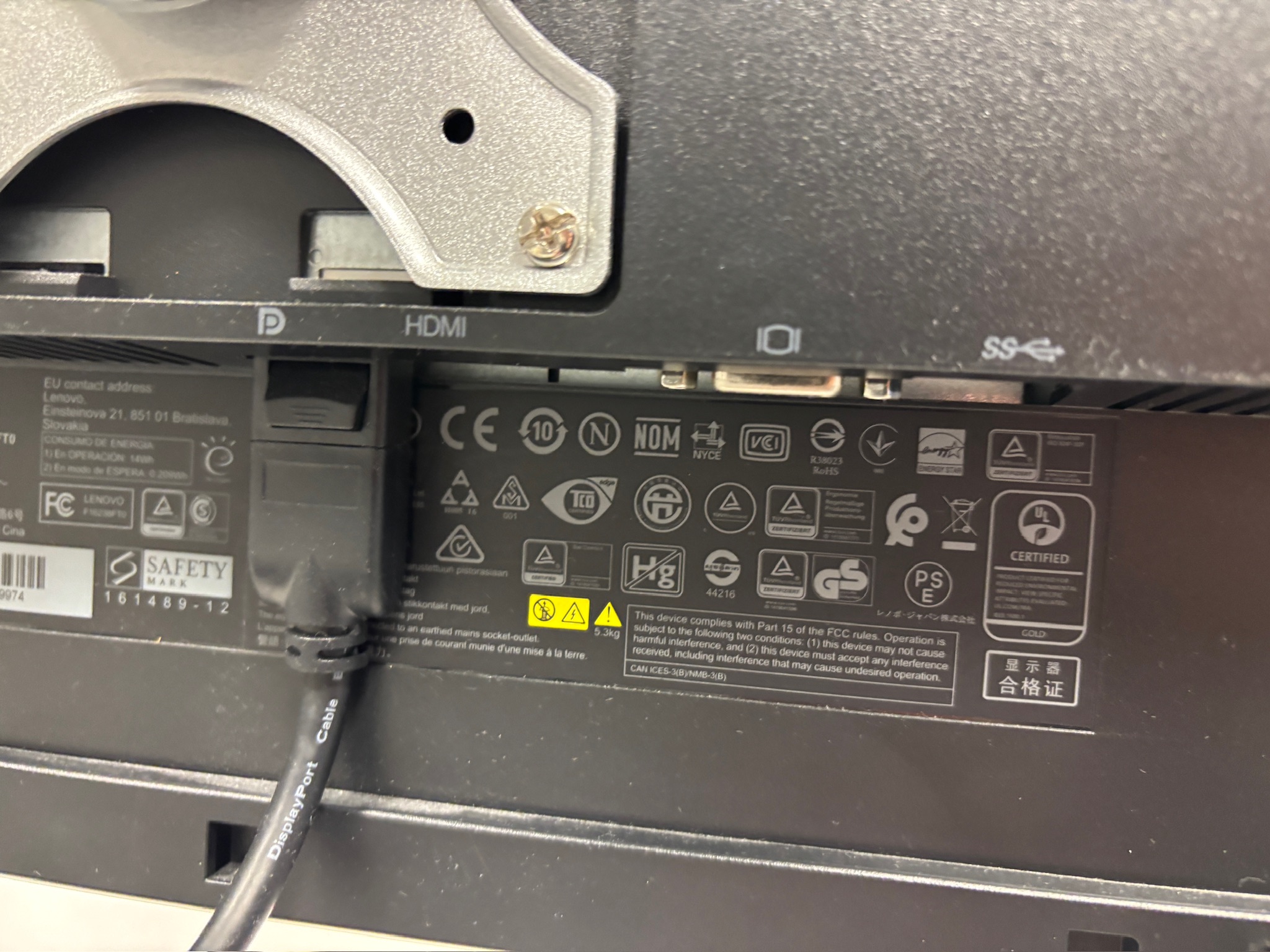 SELT / SOLD Lenovo ThinkVision tölvuskjáir á Roline armi, 23,8'' um 50 stk. 9