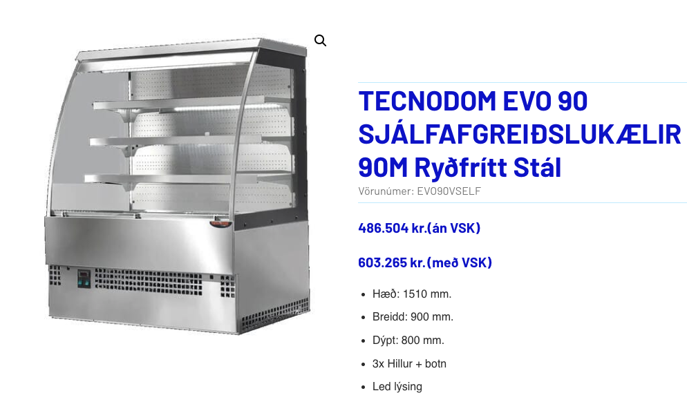 Tecnodom sjálfsafgreiðslukælir frá BVT 4