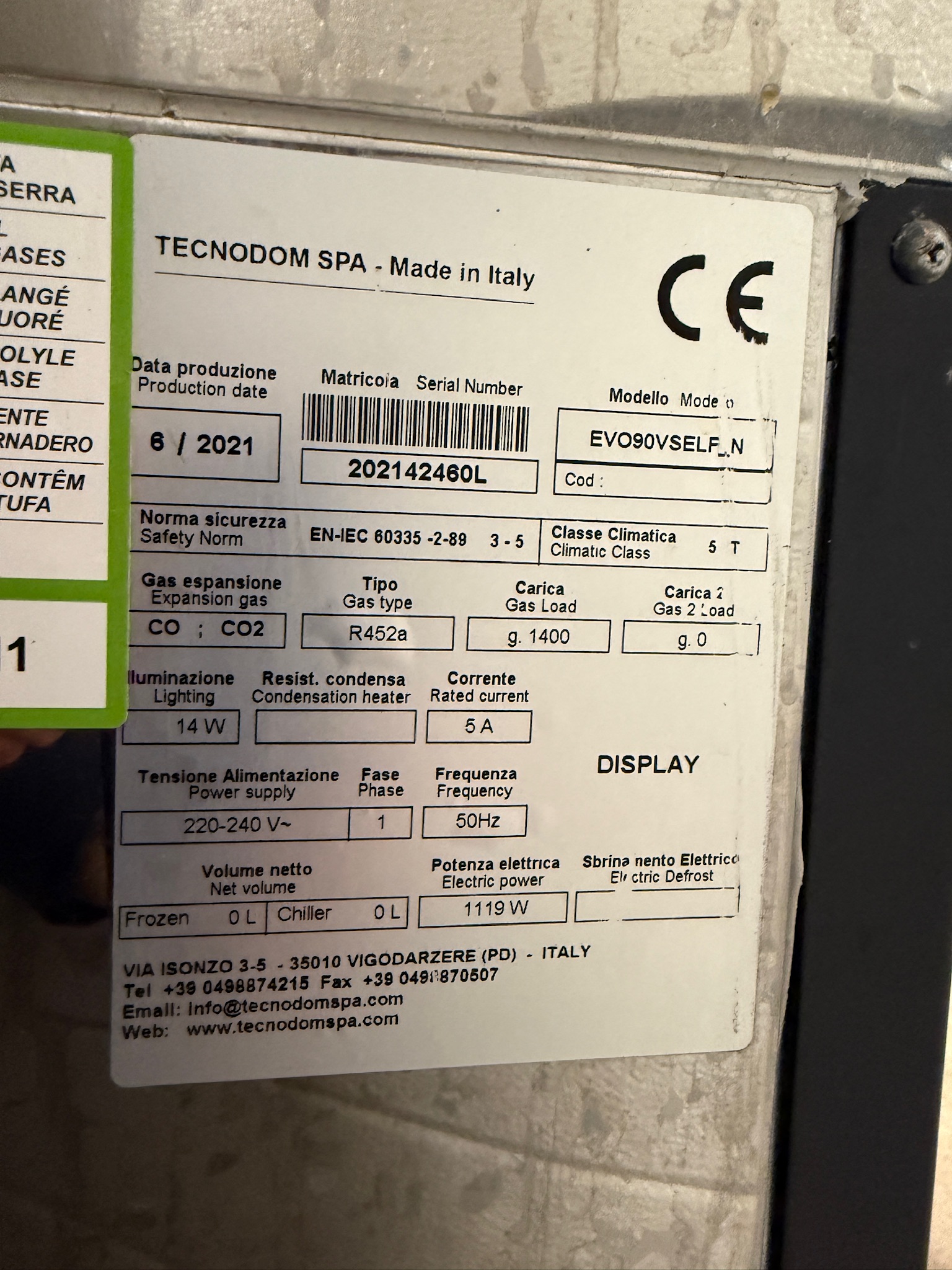 Tecnodom sjálfsafgreiðslukælir frá BVT 8