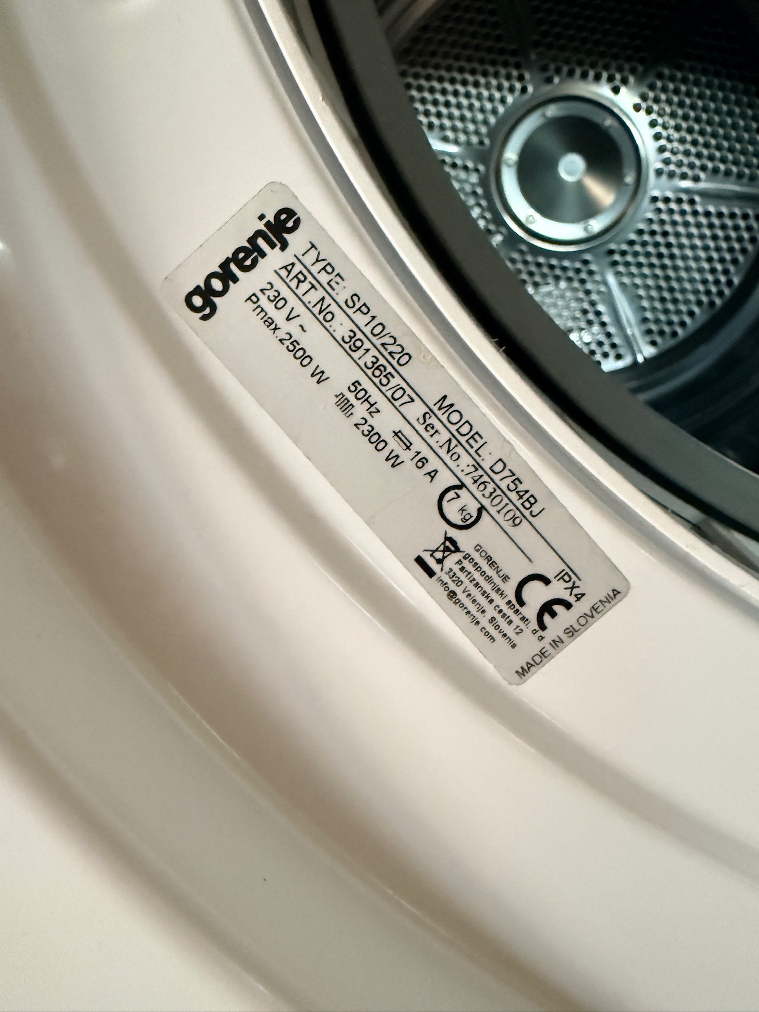 SELT / SOLD Gorenje SensoCare þurrkari, 7kg. 5