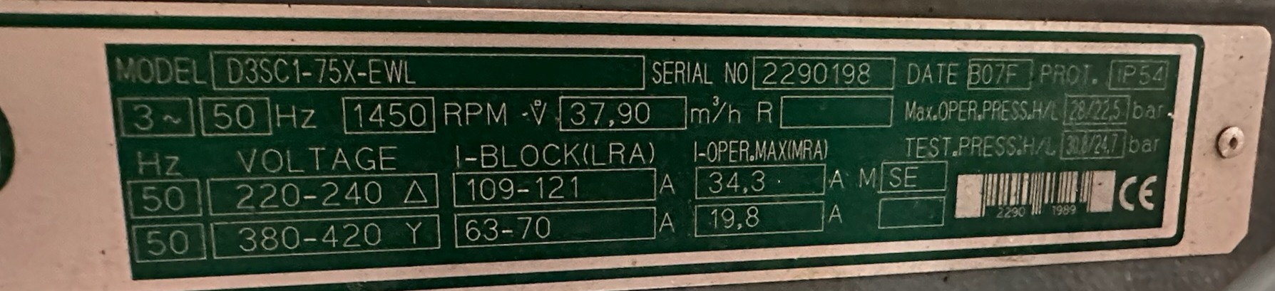 SELT / SOLD DWM Copeland kæli/frystipressa 8