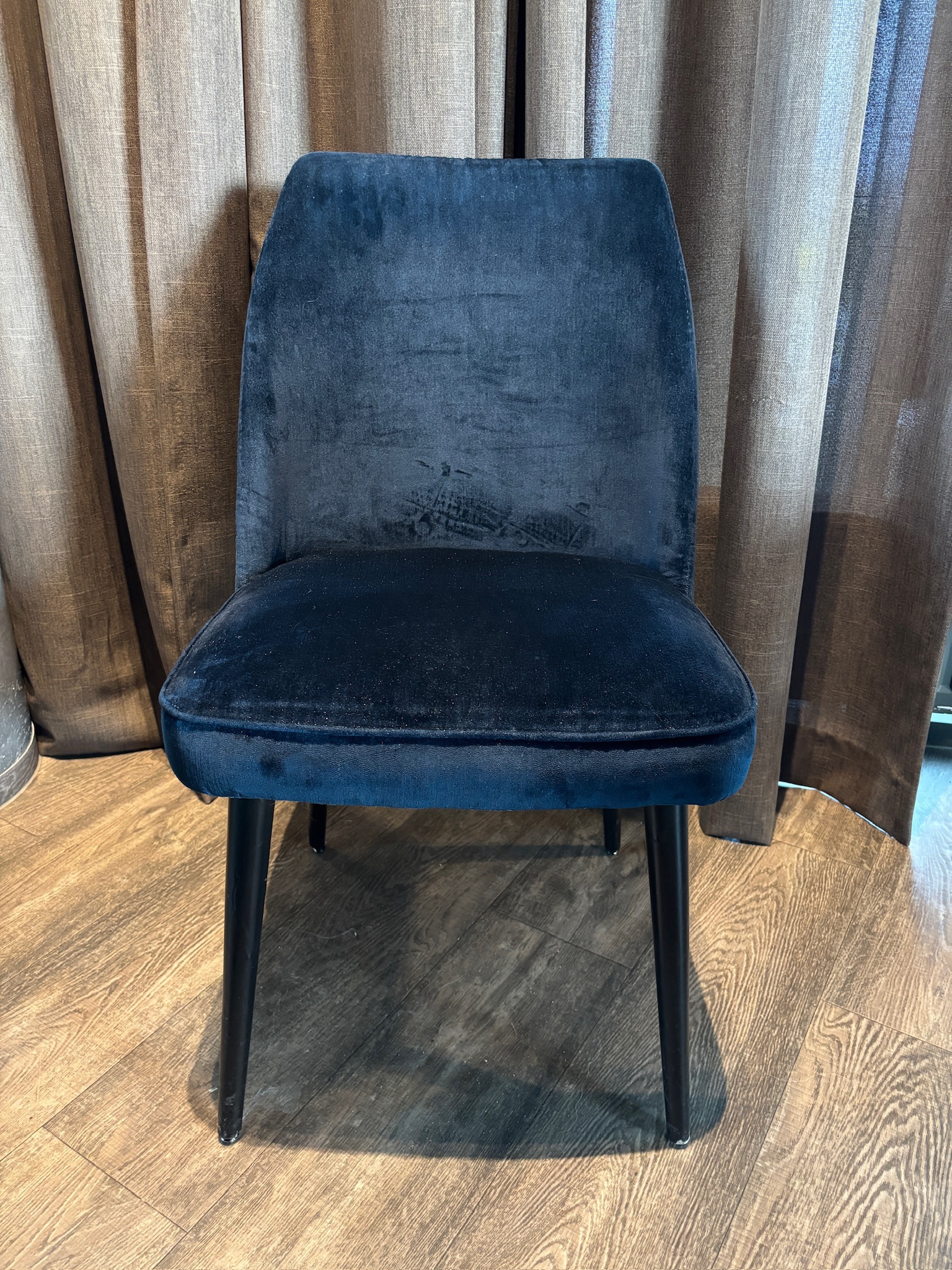 SELT / SOLD Borðstofustólar / eldhússtólar, dökk bláir
