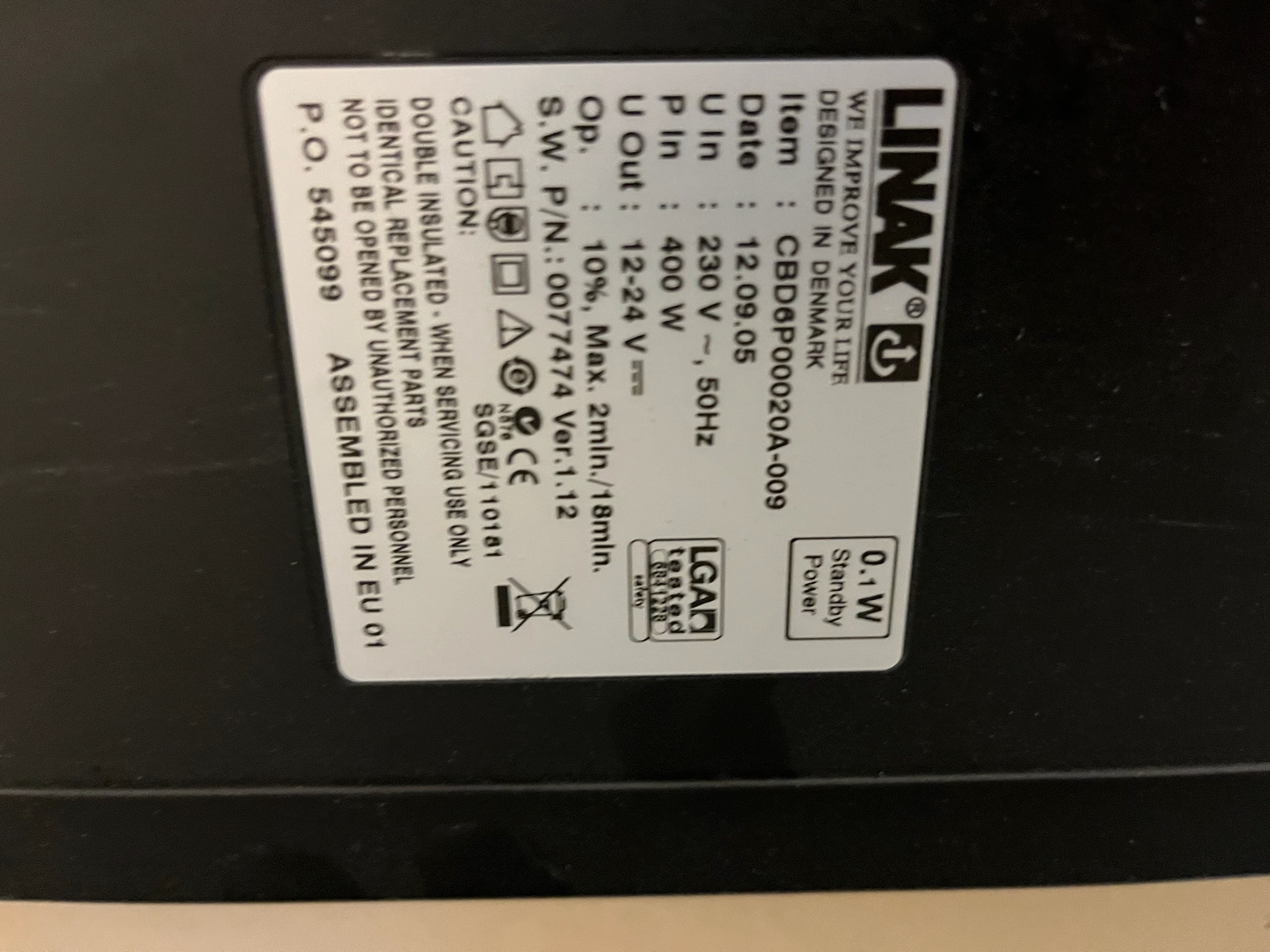 SELT / SOLD Dencon rafmagnsborð frá Pennanum, L180 x B90 sm. 5