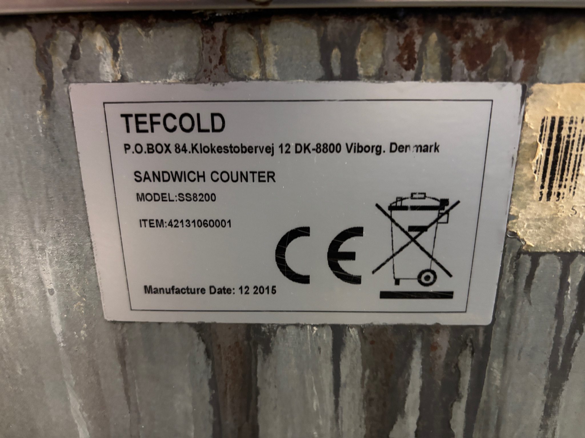 SELT / SOLD Tefcold Samlokuborð Prep Counter kæliborð 11