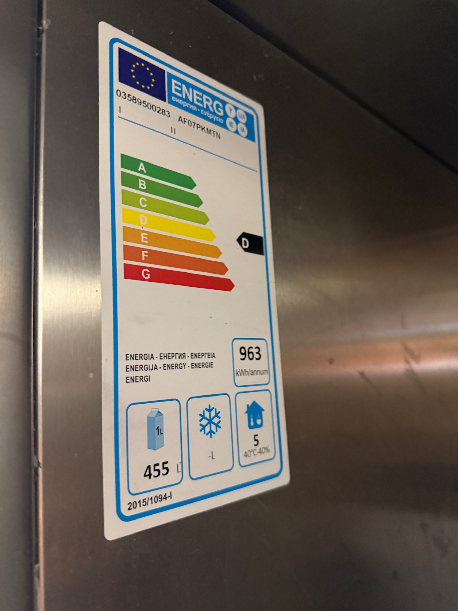 SELT / SOLD Tecnodom Perfekt 700 stálkælir frá BVT, 700L 5