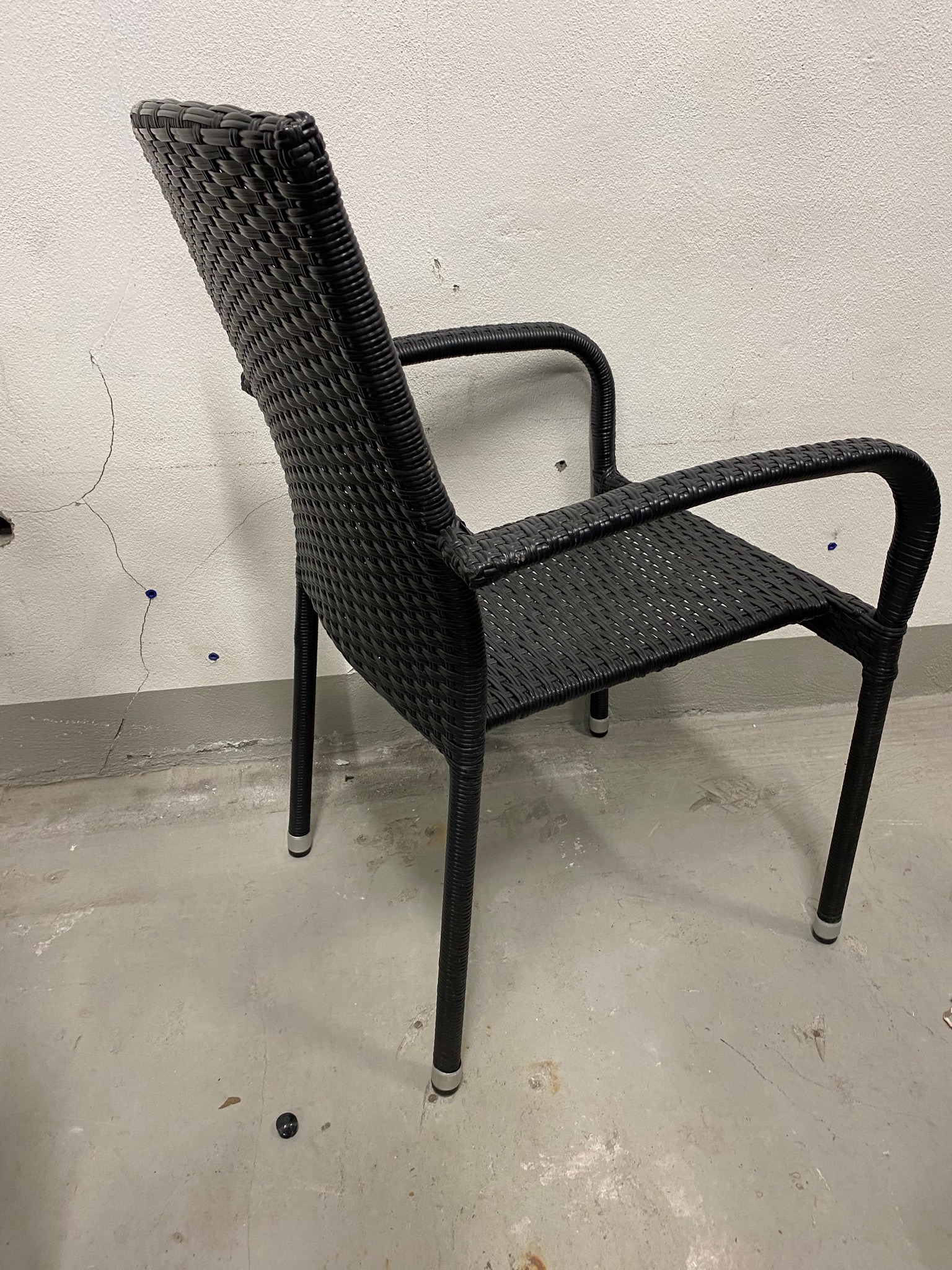 SELT / SOLD Garðstóll Sunfun Anna polyrattan svartur (6 stk.) 3