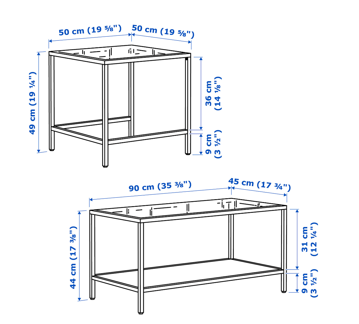 SELT / SOLD IKEA innskotsborð 3
