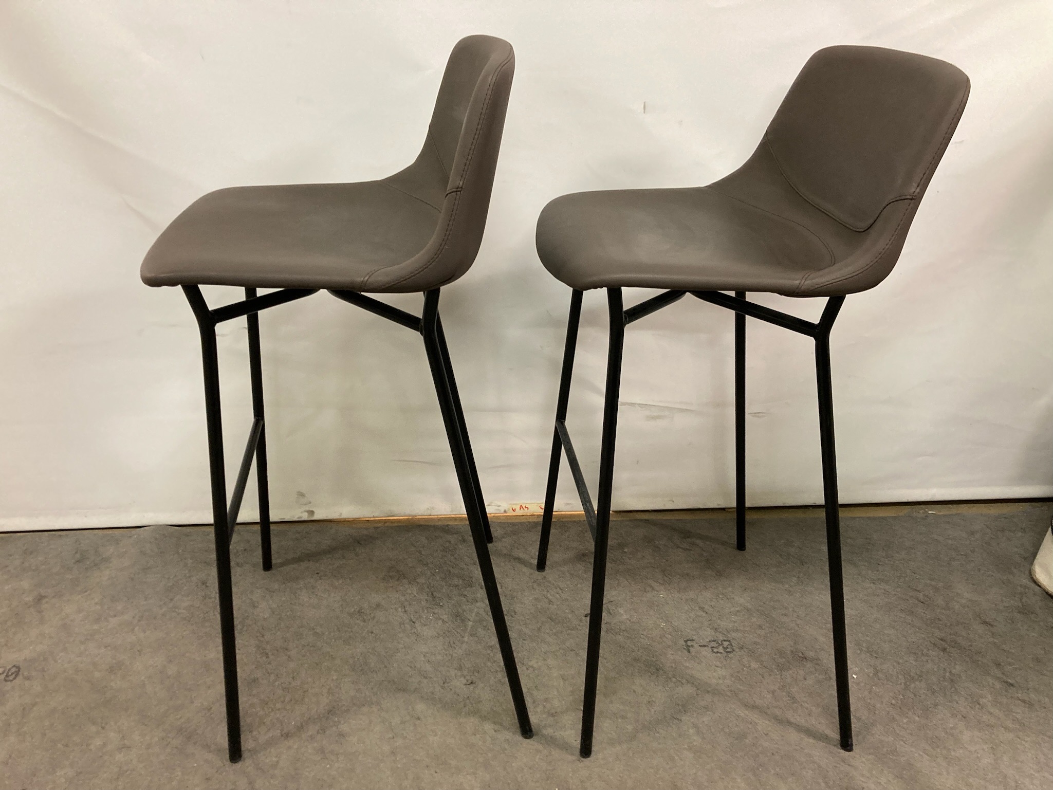 SELT / SOLD - Barstólar með leður sæti 3