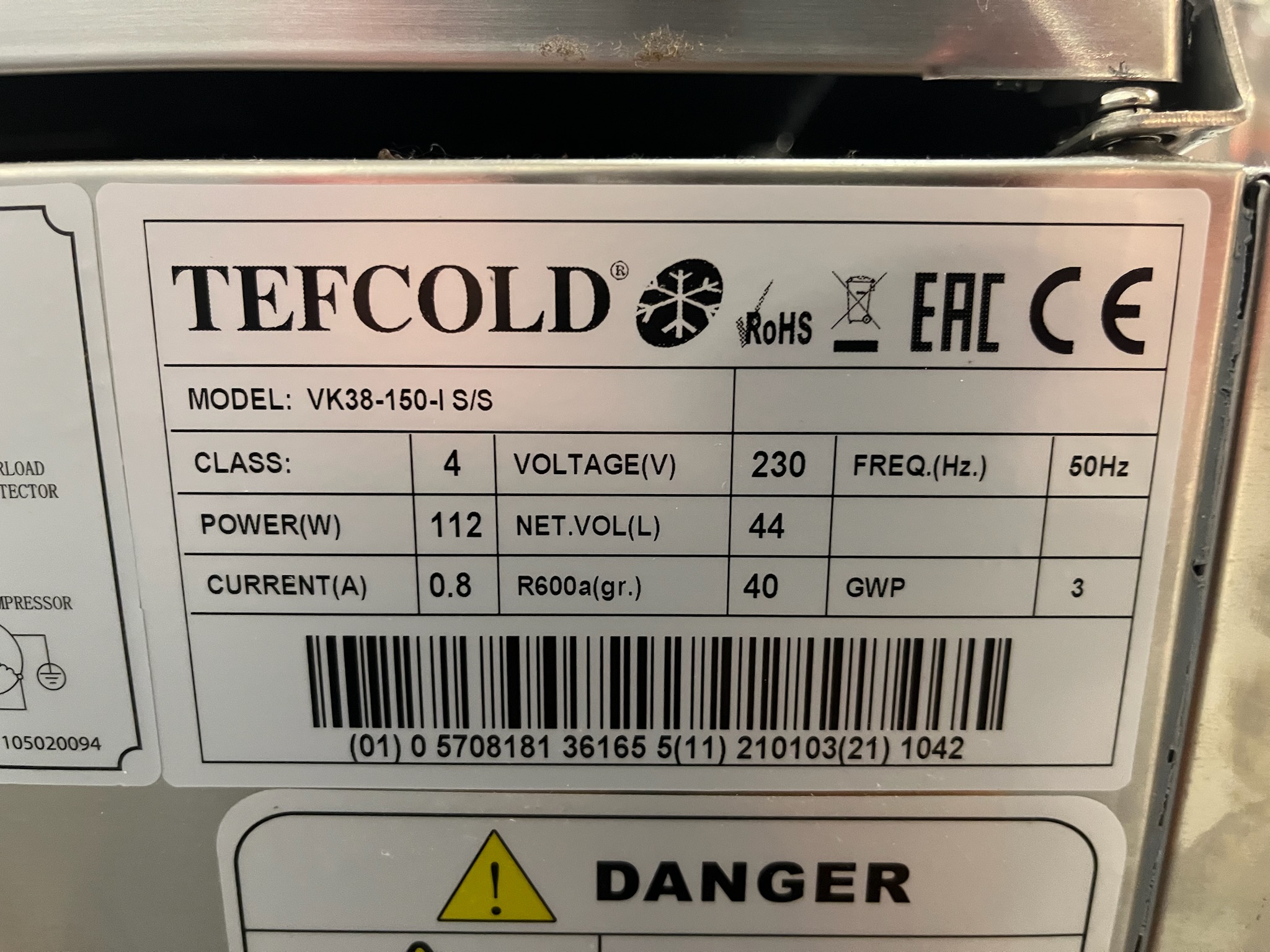 SELT / SOLD Tefcold kælirenna frá BVT, B150xD40sm. 7