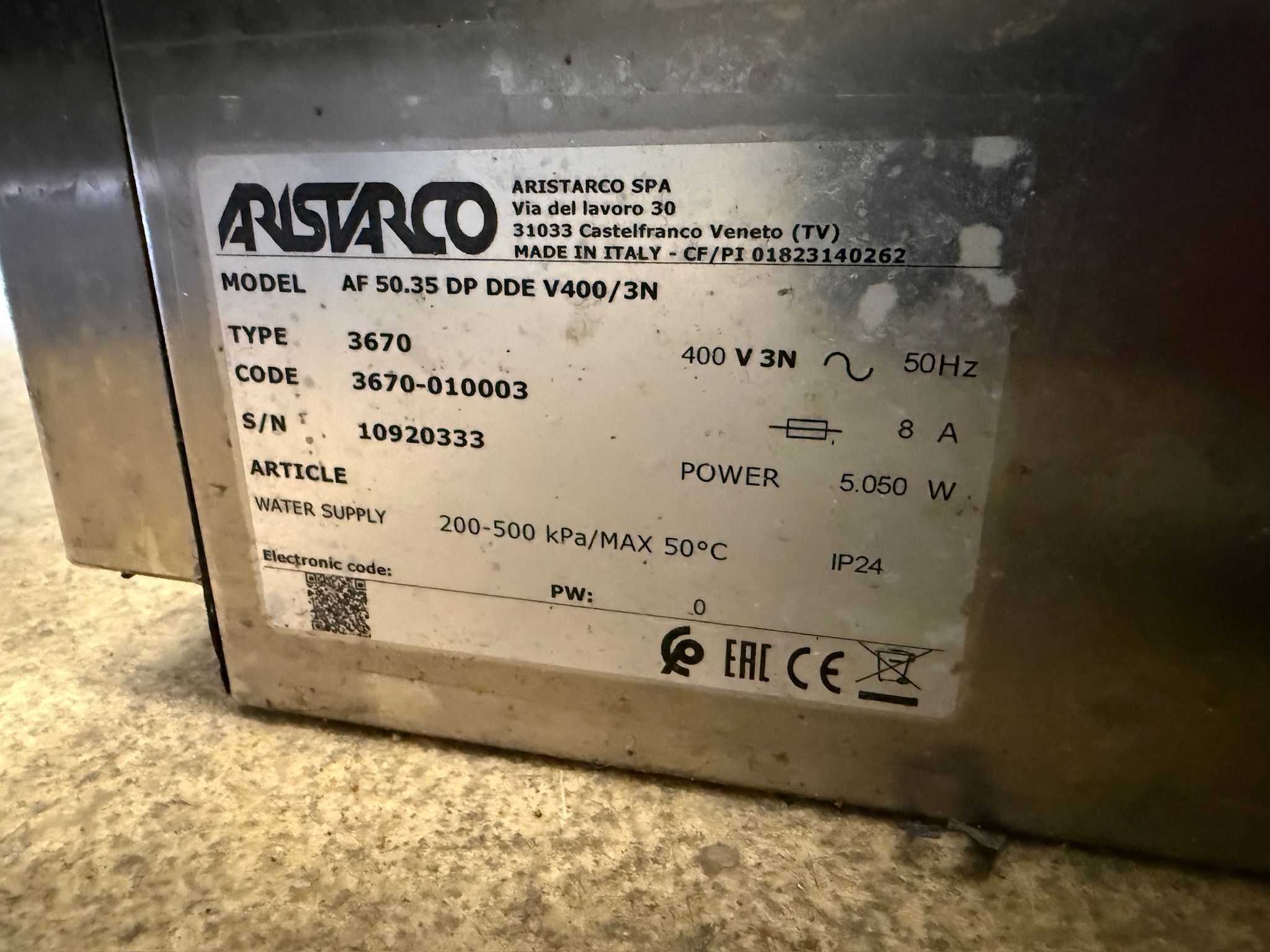 SELT / SOLD Aristarco undirborðsvél frá BVT 6