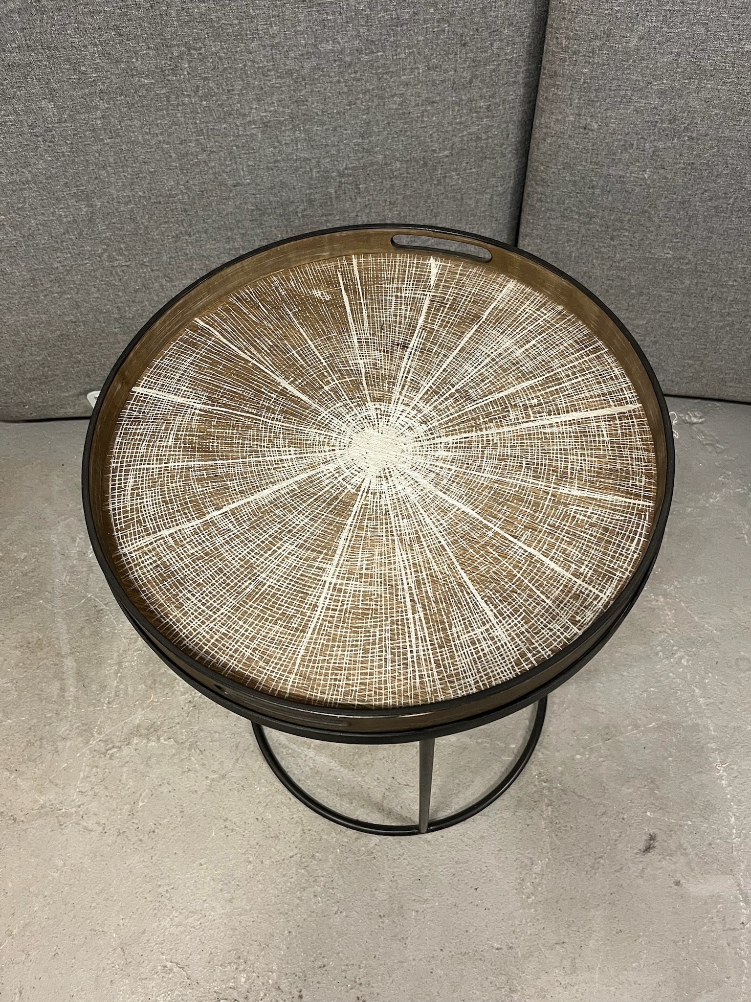 SELT / SOLD Notre Monde hringborð frá Tekk H69 x Ø48 sm. 2