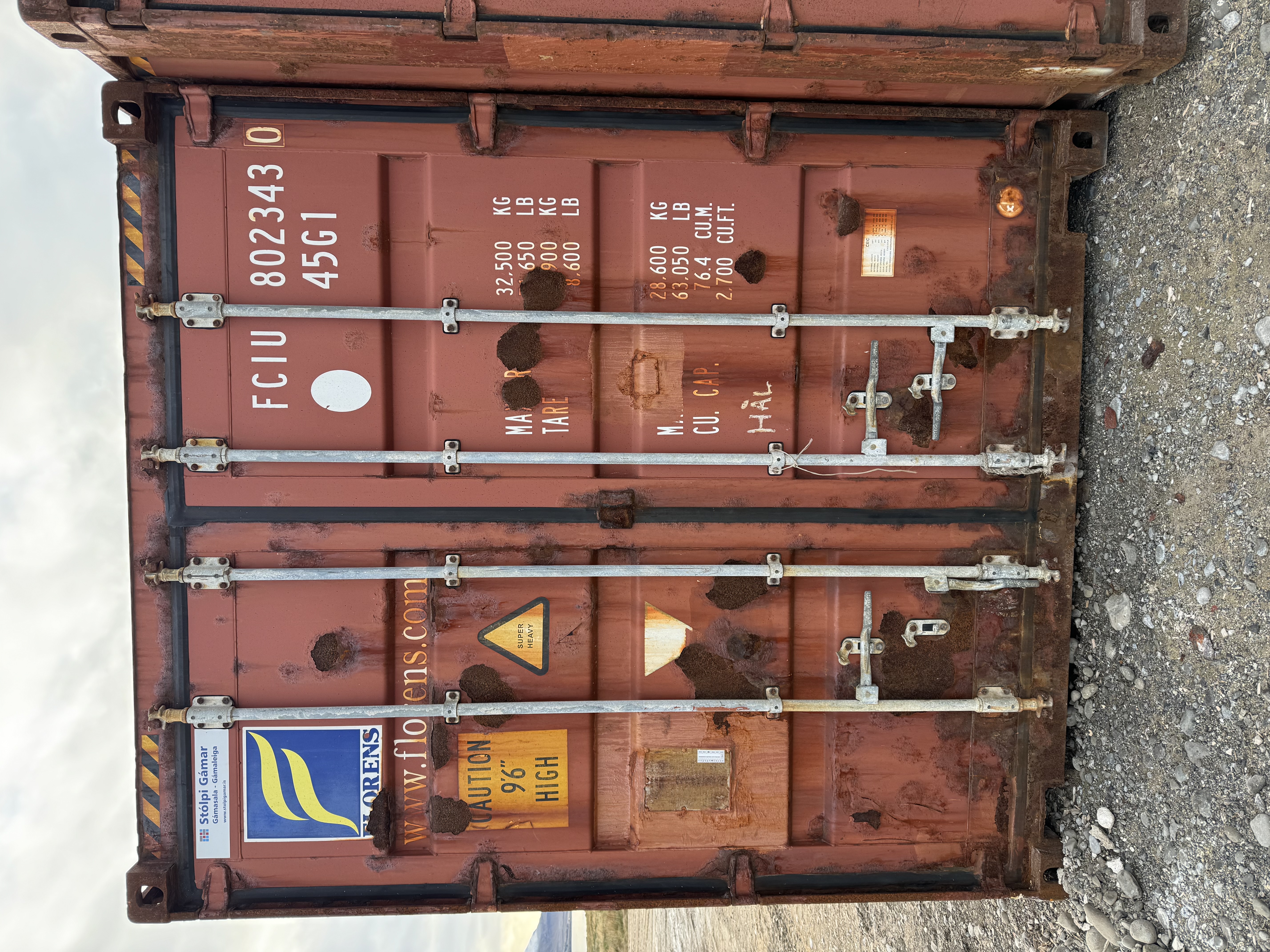 SELT / SOLD - Gámur Grundartanga - 40 fet. Nr.802343