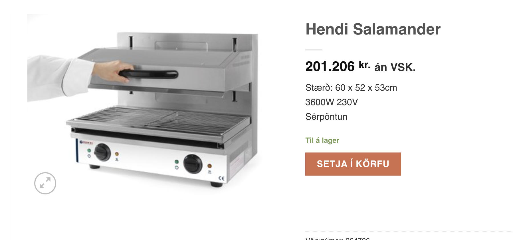 SELT / SOLD Hendi salamander grill 9