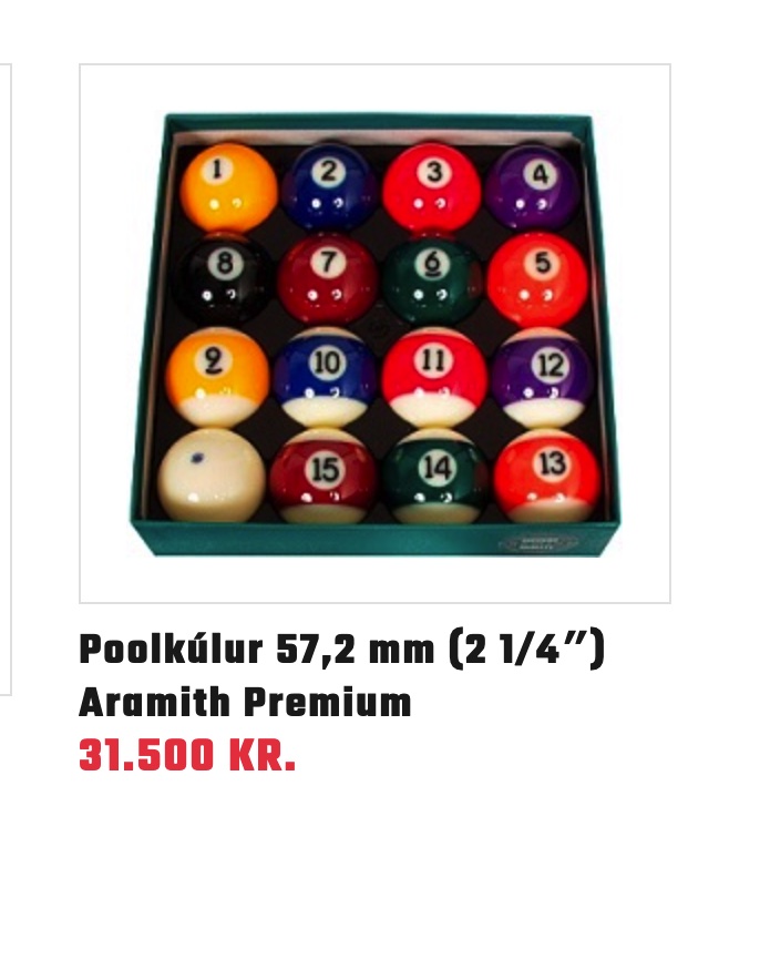 Aramith premium poolkúlur 2