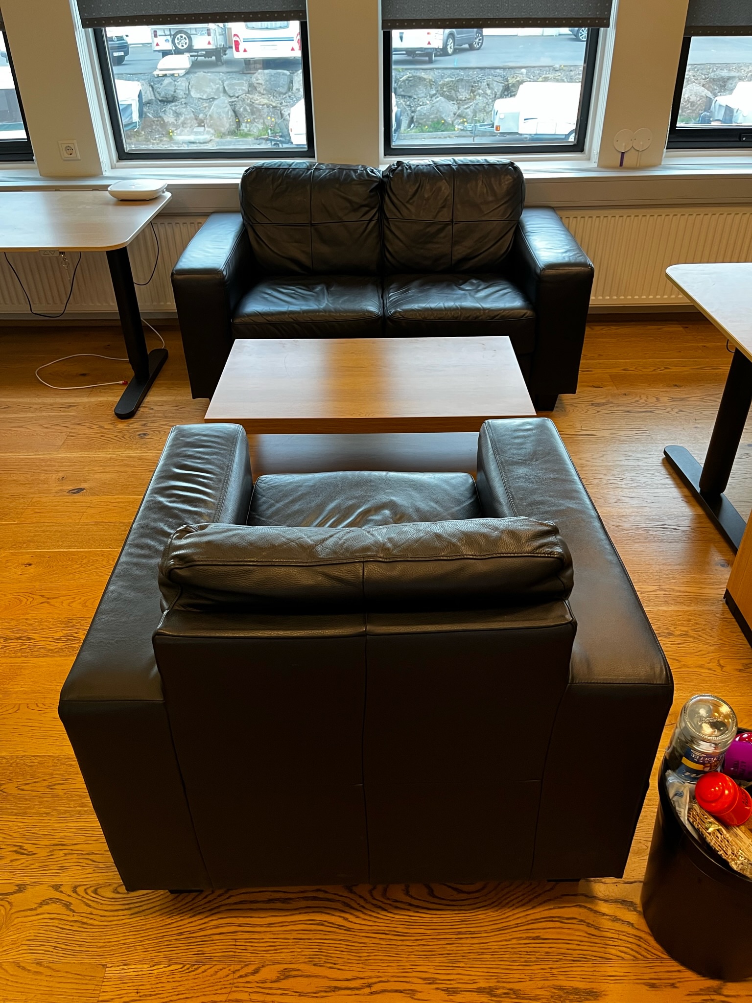 SELT / SOLD - IKEA leðursófasett 2+1 - Skogaby 2