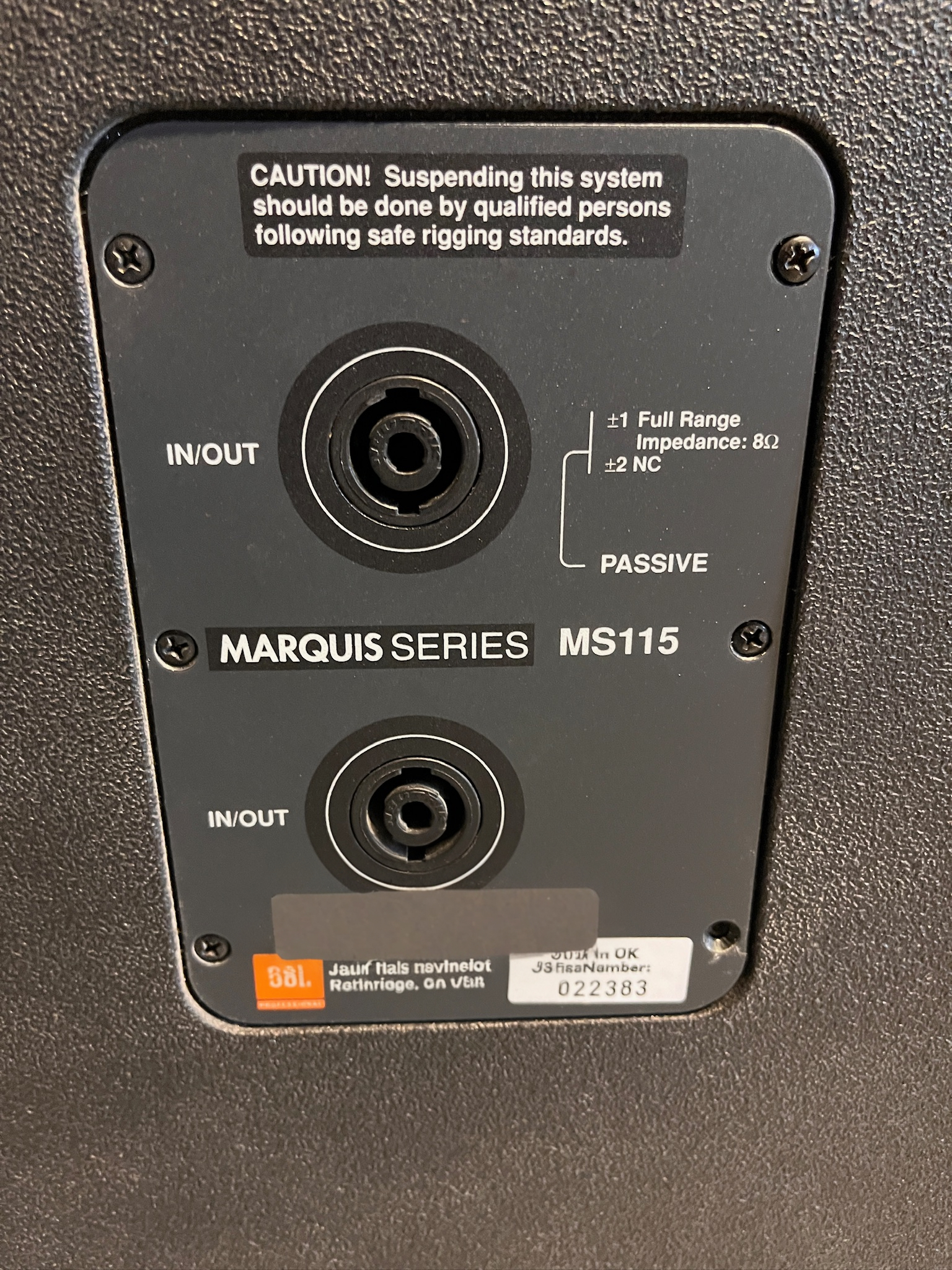 SELT / SOLD JBL hátlarar ásamt EV hátölurum 9