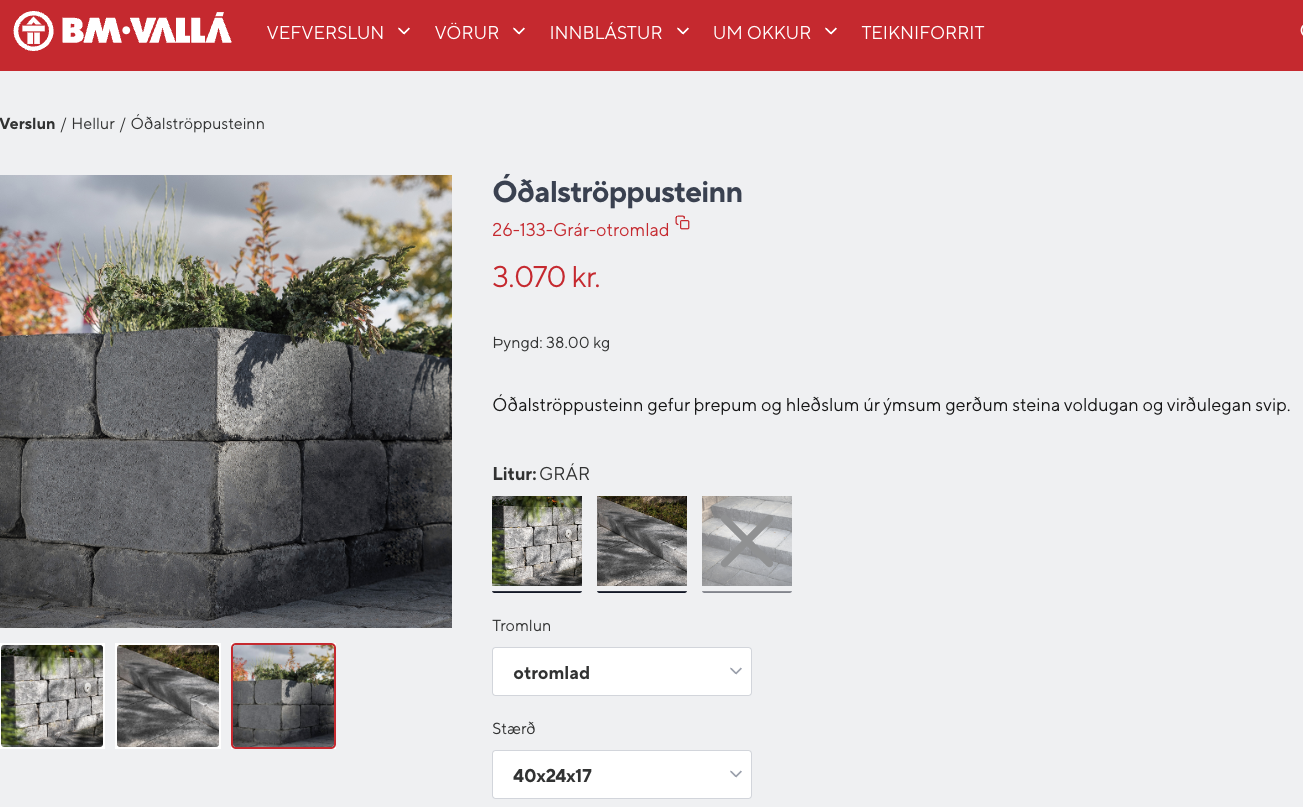 SELT / SOLD Óðalströppusteinn (~100 stk.) 5