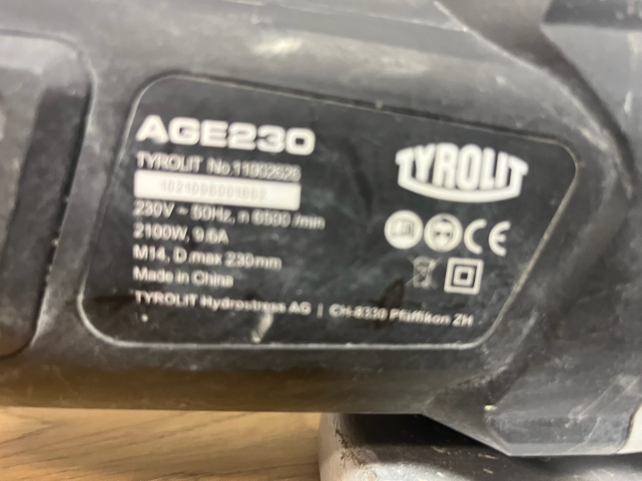 SELT / SOLD Tyrolit slípirokkur AGE230 frá Ísól 5