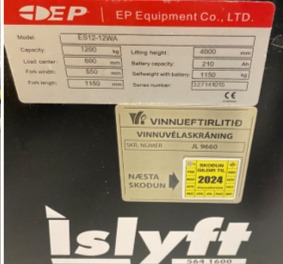 SELT / SOLD - Staflari - lyftari - EP Equipment - ÍSLYFT 2017 6