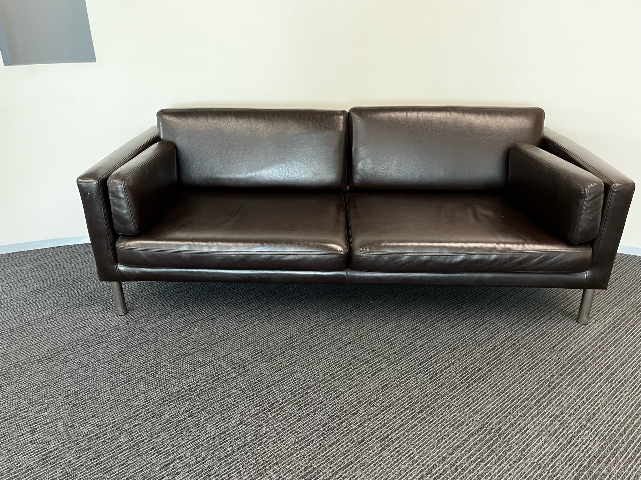 SELT / SOLD IKEA leðursófi - brúnn 2